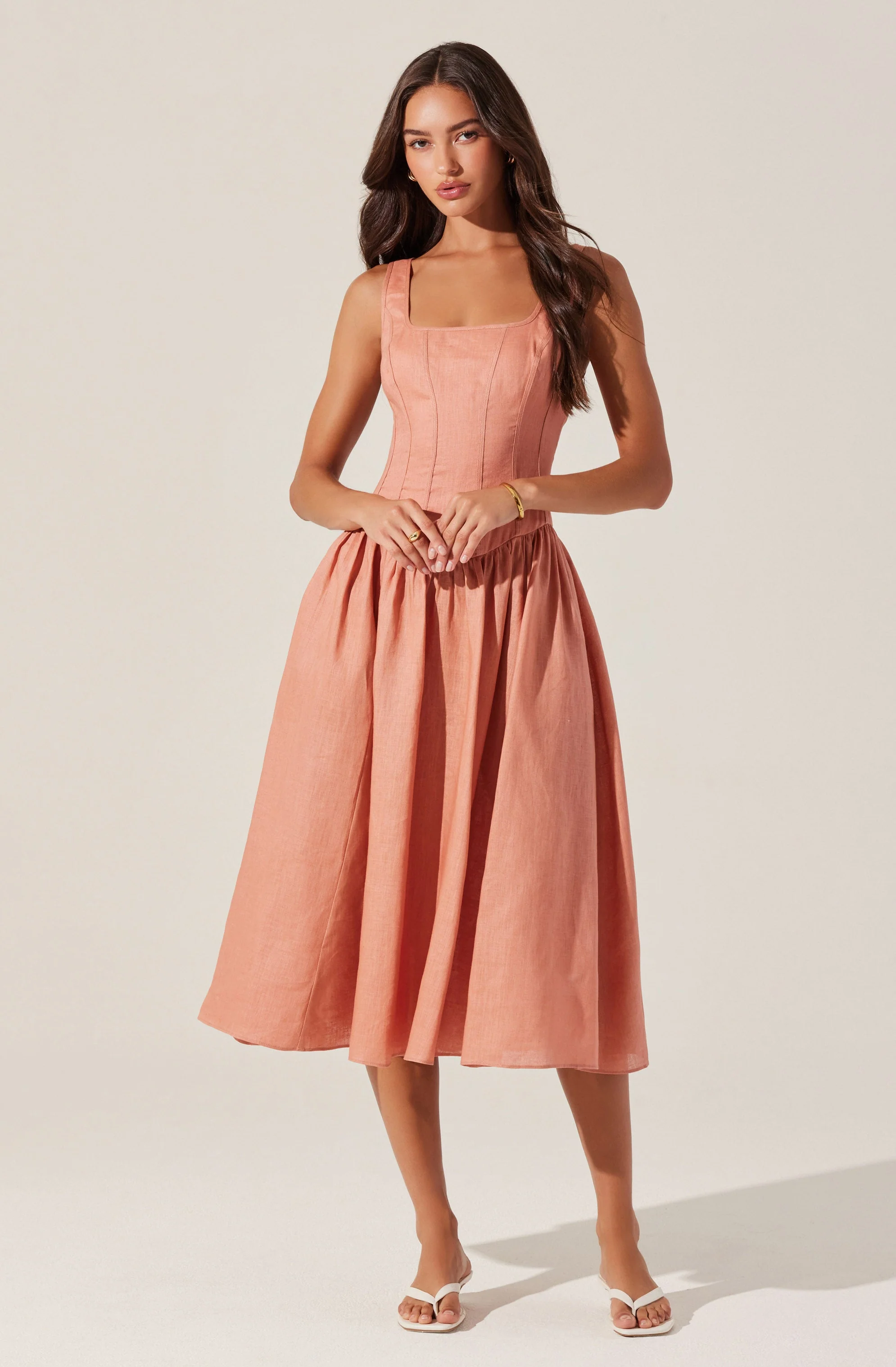 Thierry Linen Midi Dress