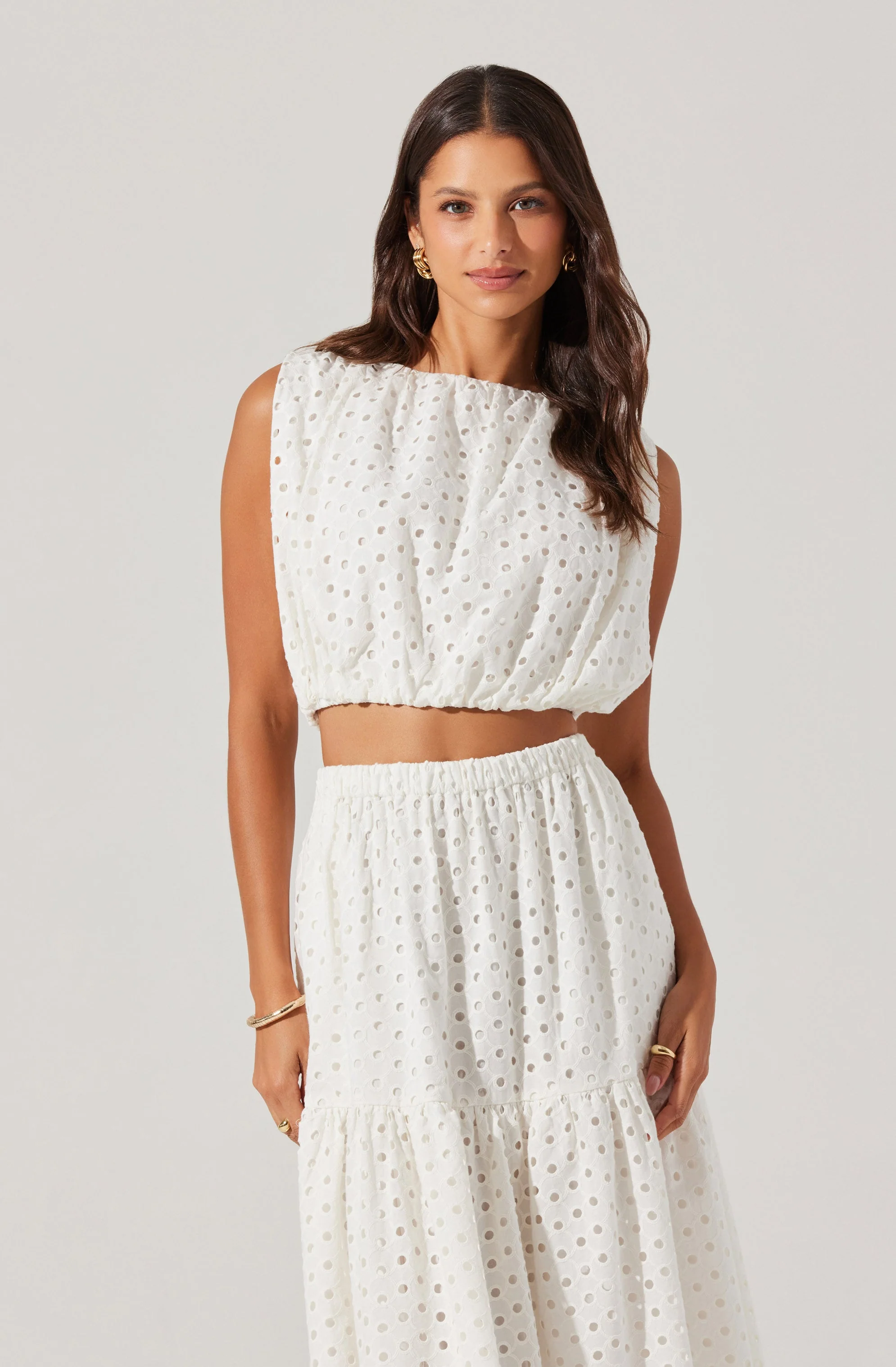 Nalley Eyelet Crop Top
