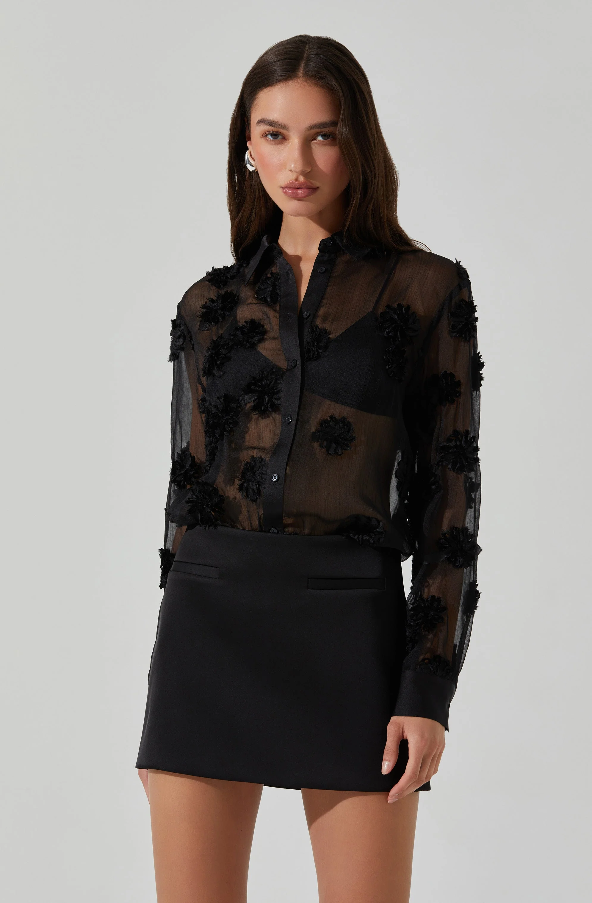 Jenessa Satin Mini Skirt