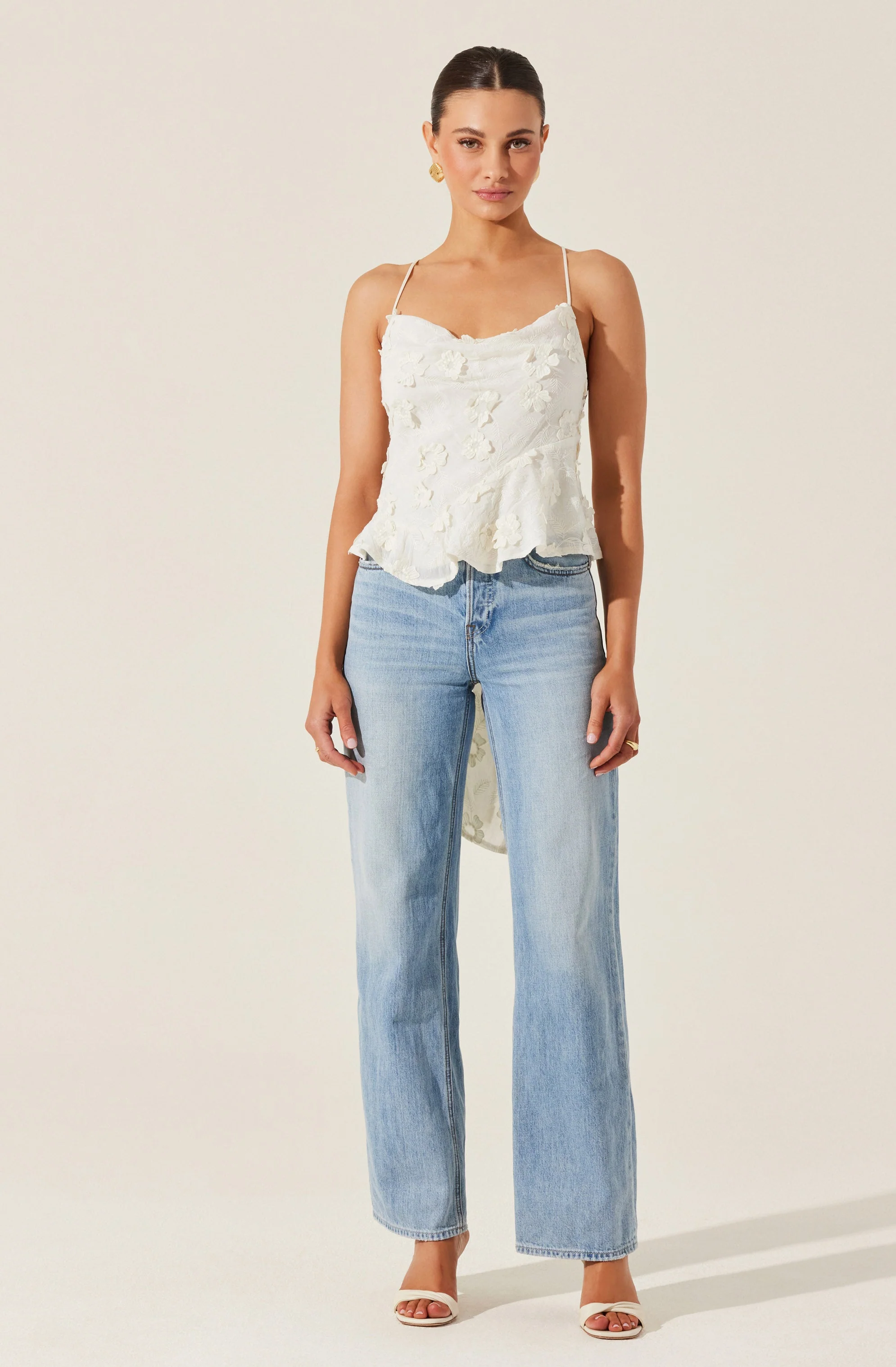 Everli Floral Appliqué Camisole Top