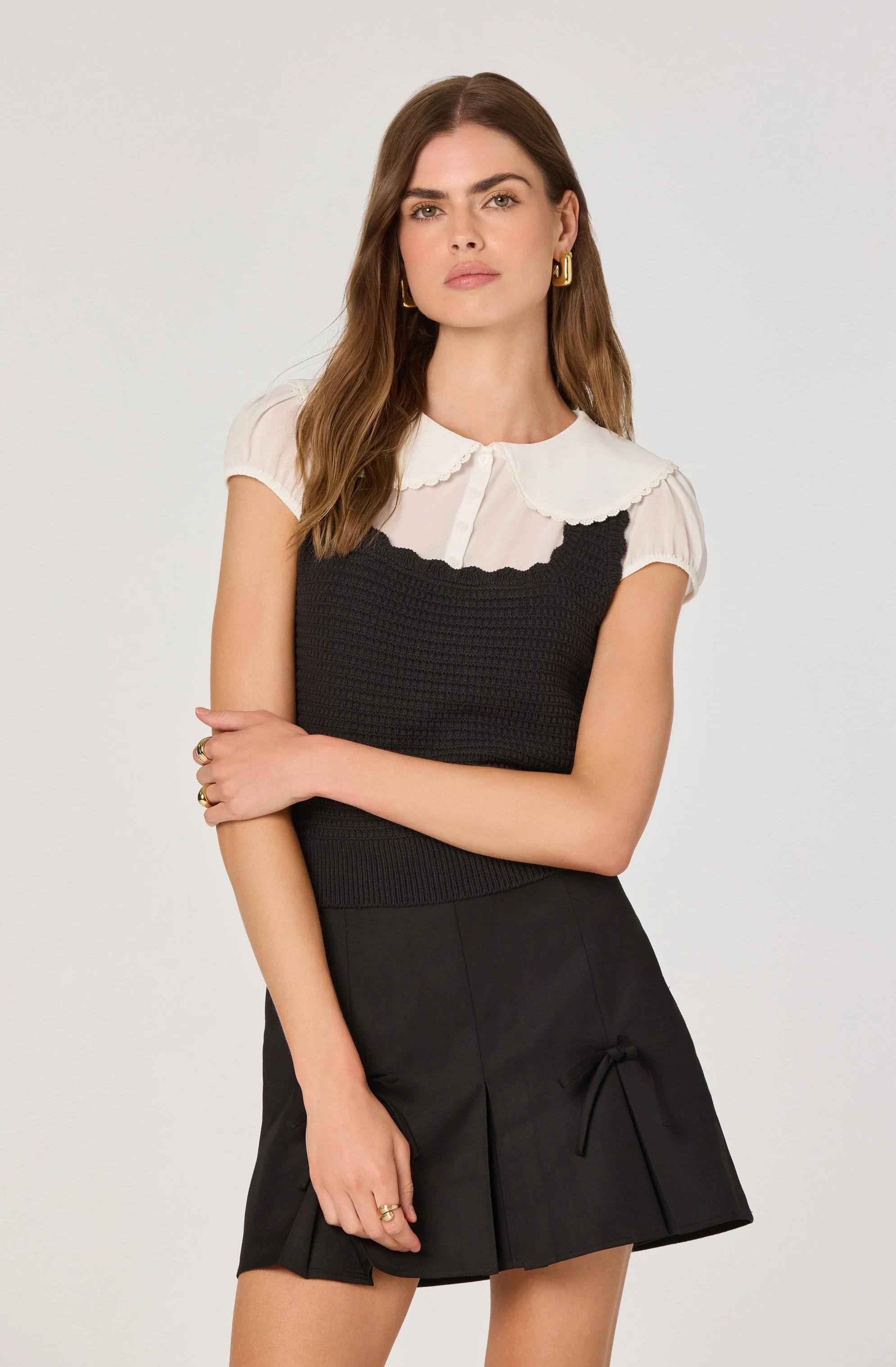 Peter Pan Collar Sweater Top
