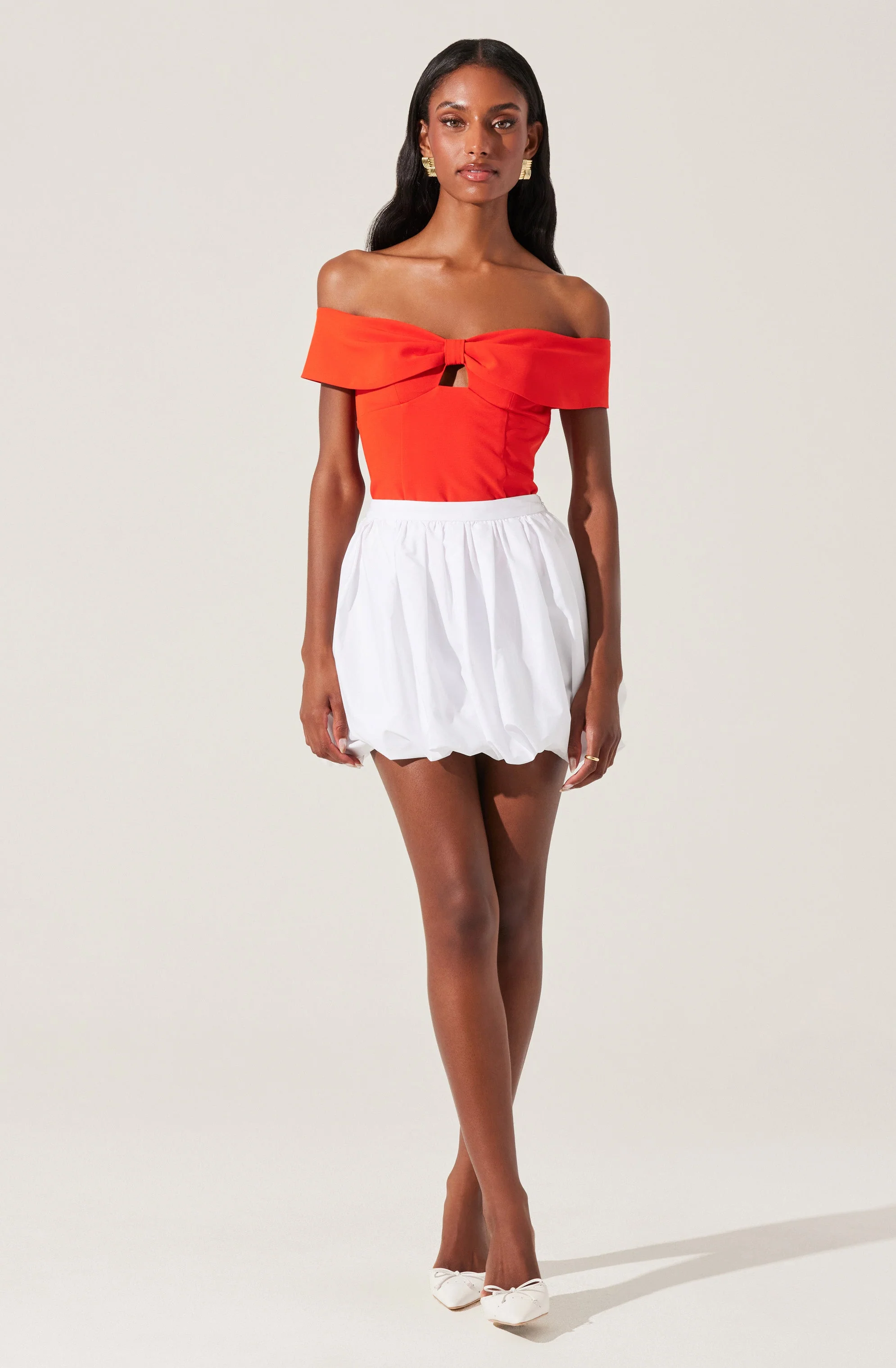 Telayna Off Shoulder Bow Top