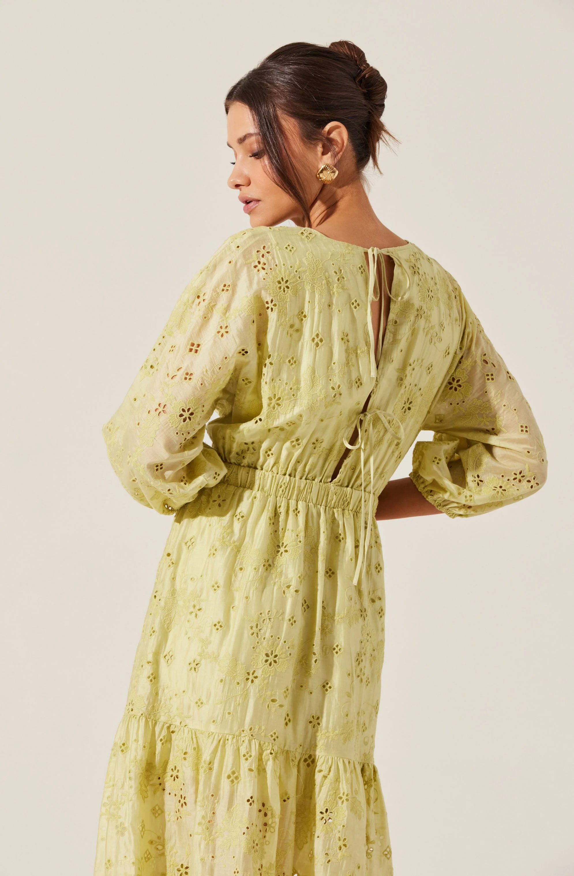 Jesalyn Floral Eyelet Maxi Dress