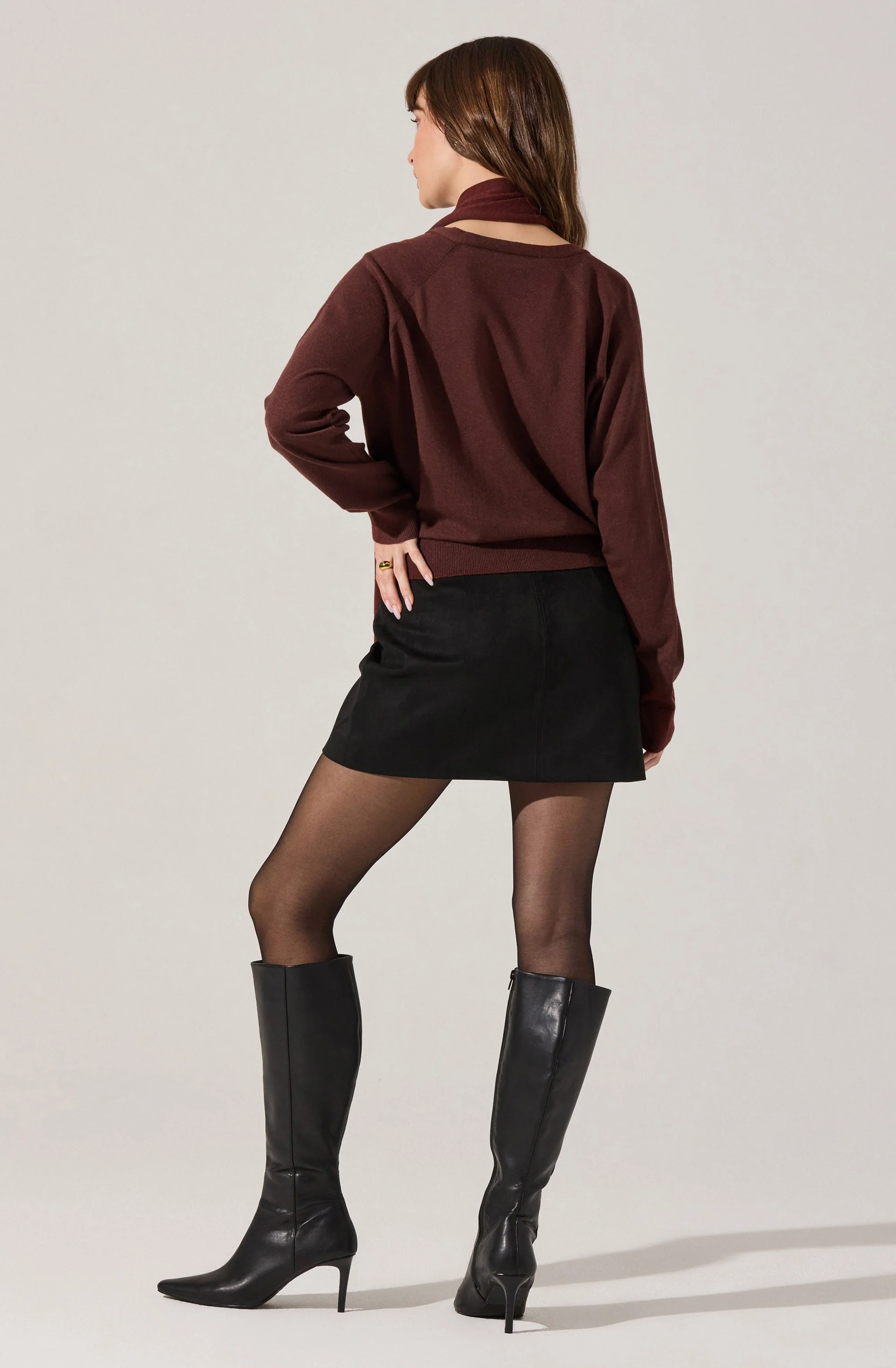 Silvana Cutout Scarf Sweater