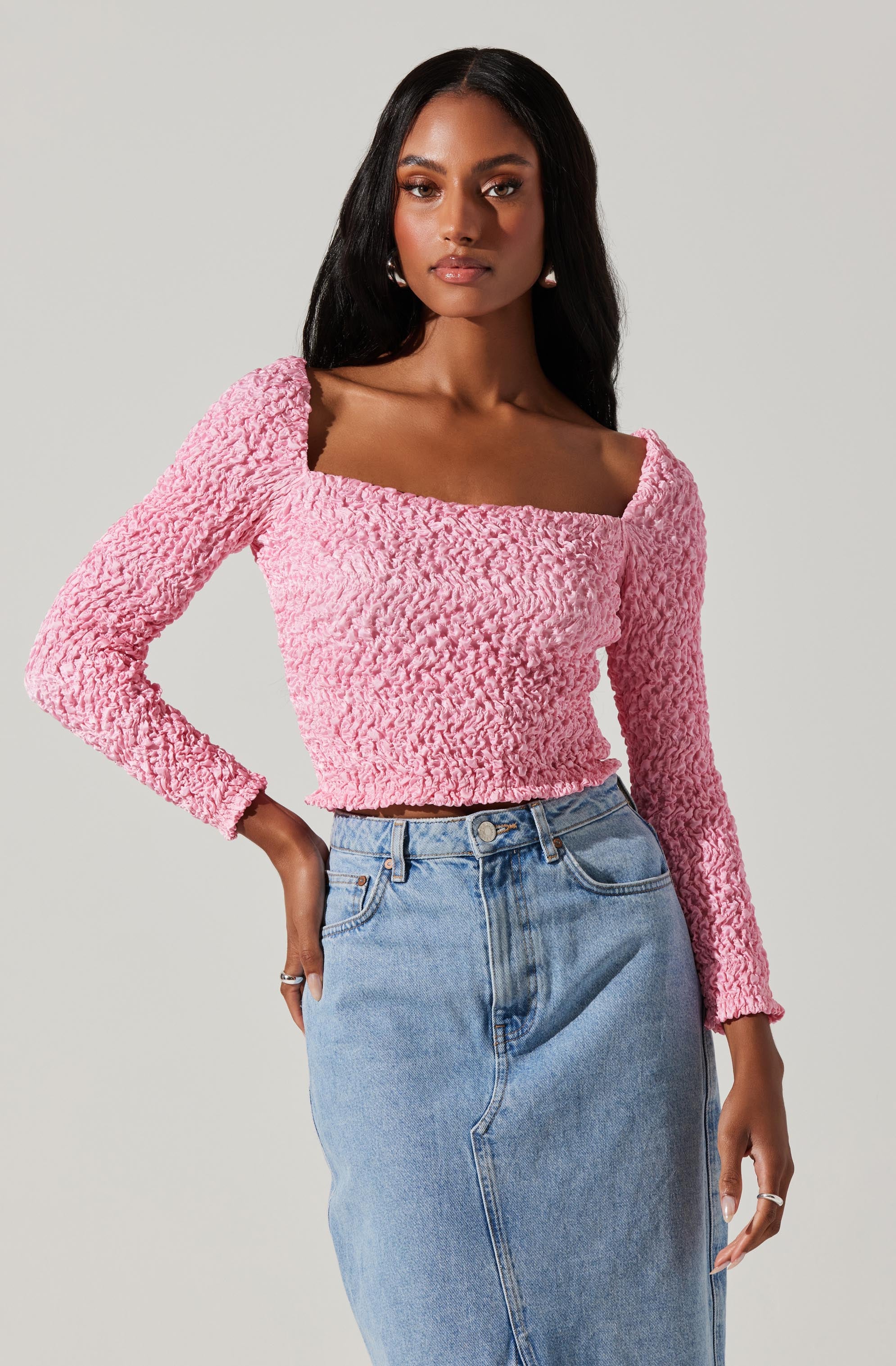 Sorrel Cropped Long Sleeve Top