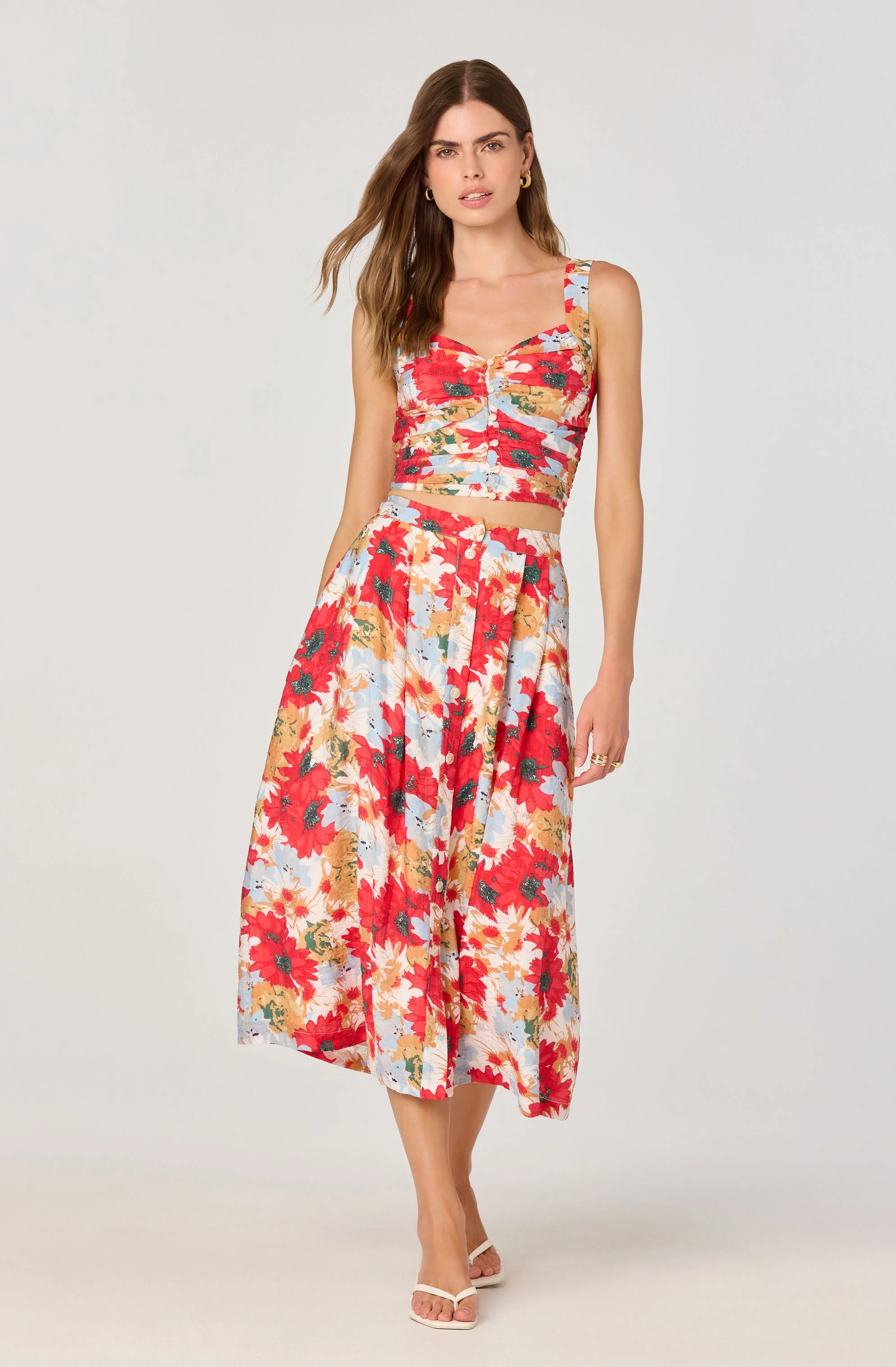 Ruched Bustier Crop Top