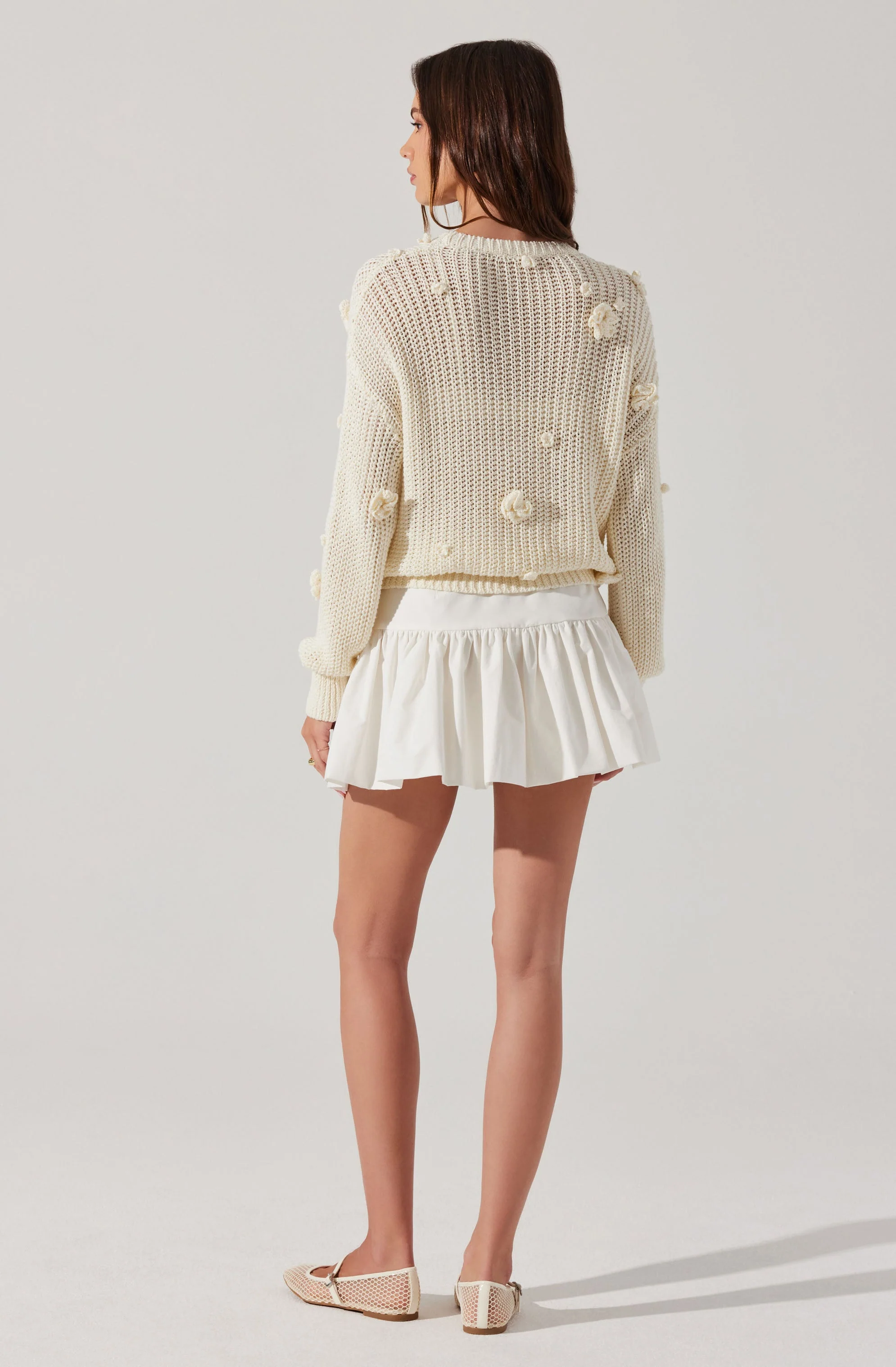 Hayley 3D Floral Crochet Sweater