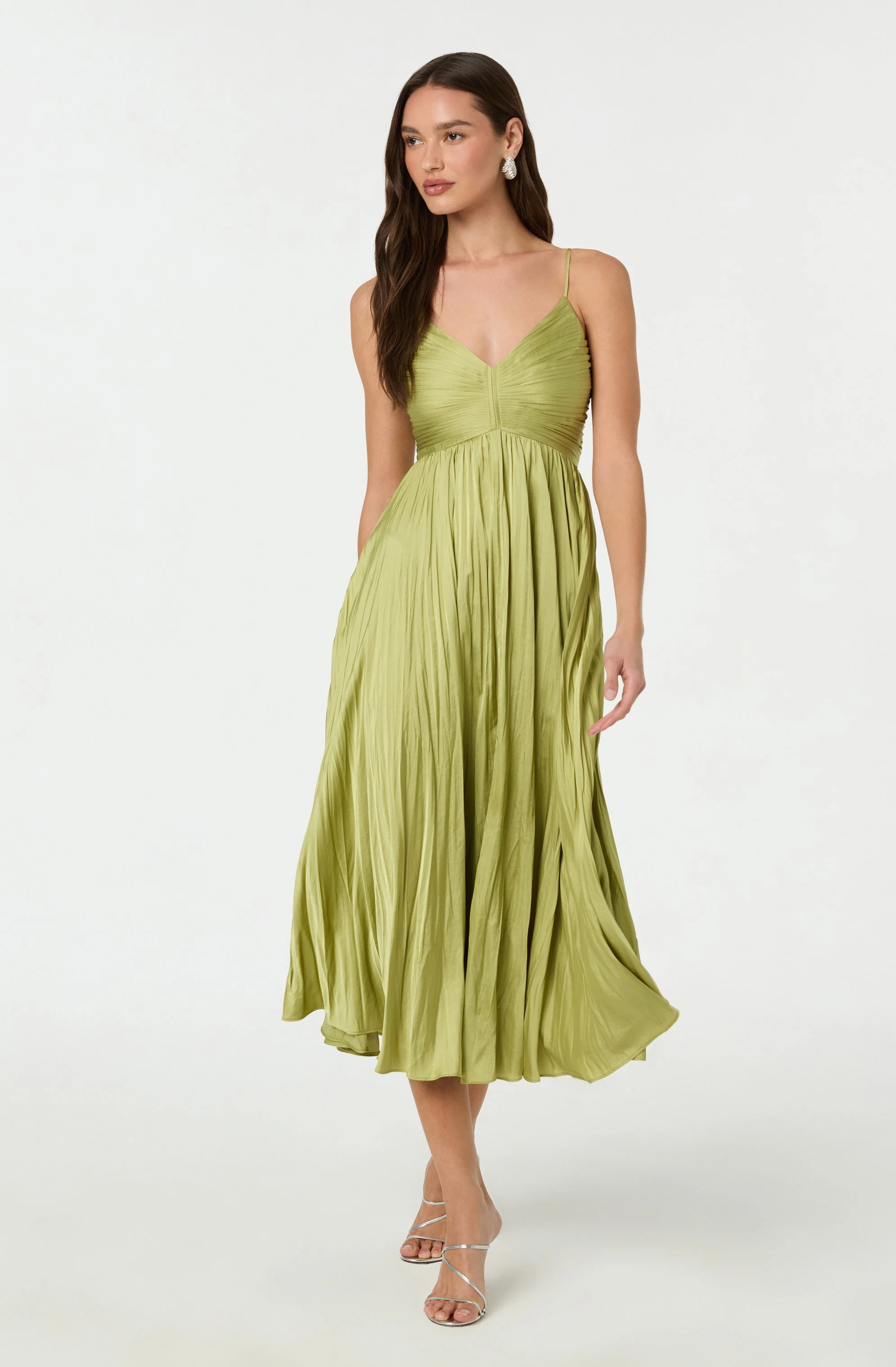 Maeve Pleated Midi Dress