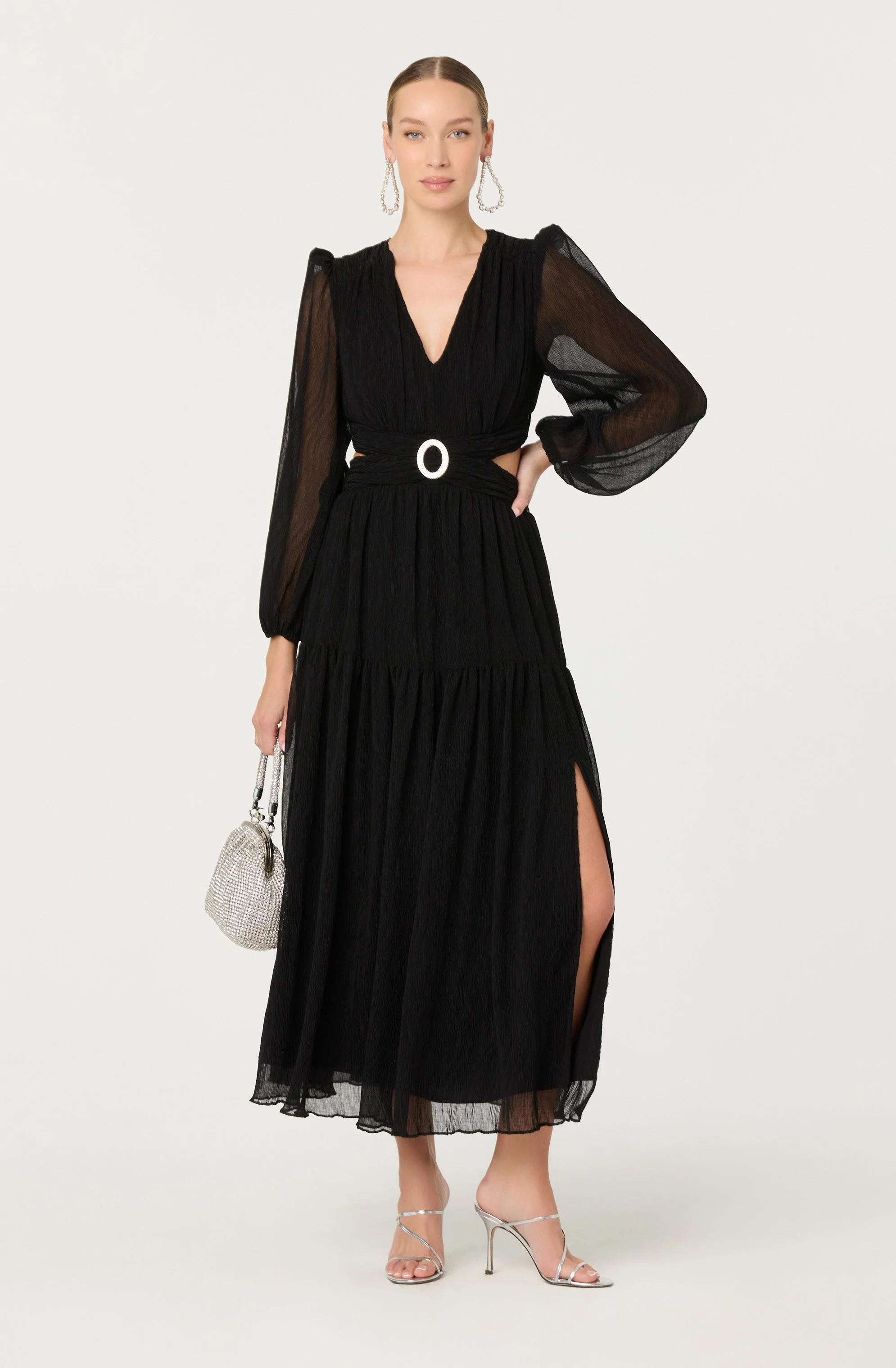 Klarissa V-Neck Cutout Maxi Dress