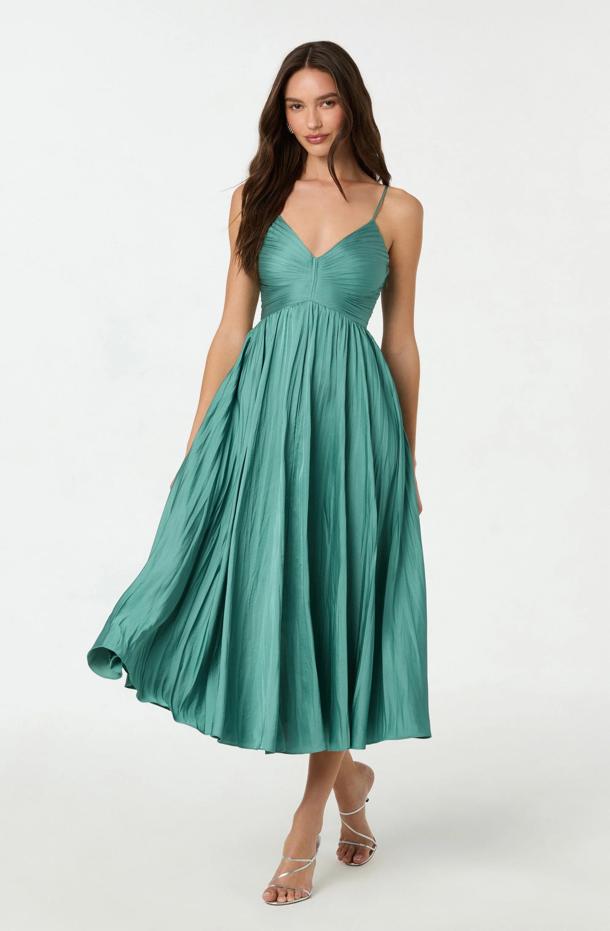 Maeve Pleated Midi Dress
