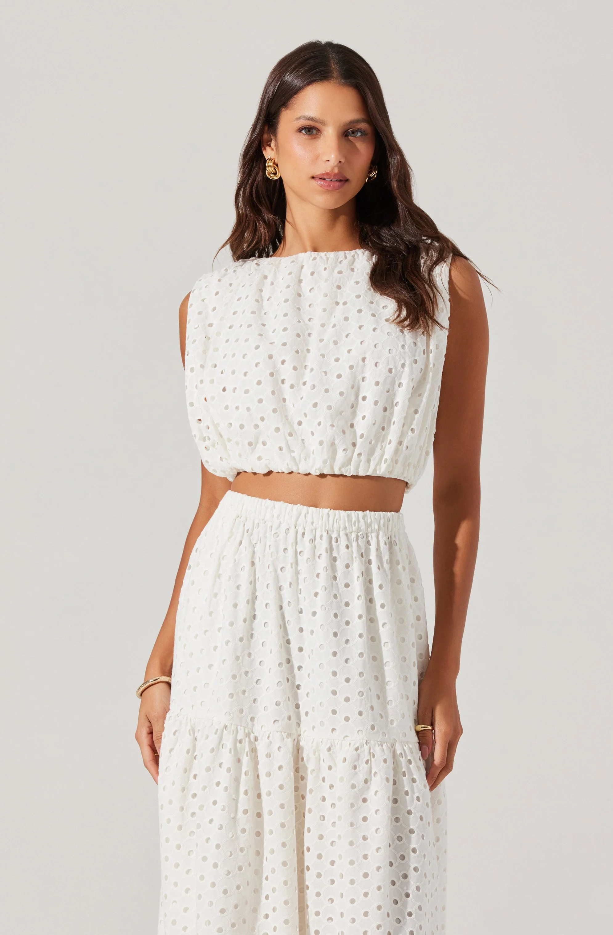 Nalley Eyelet Crop Top