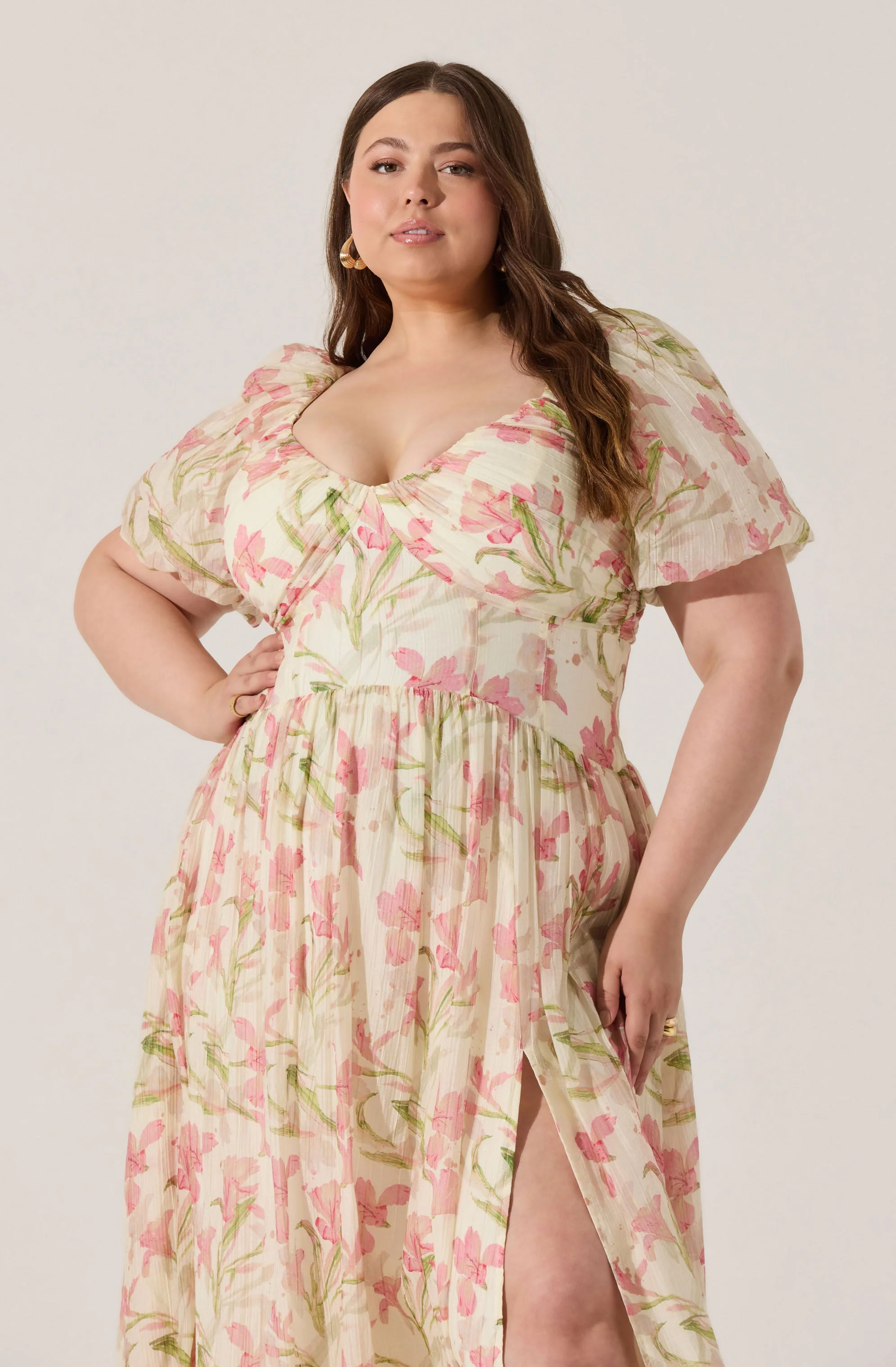 Sasilia Floral Puff Sleeve Dress