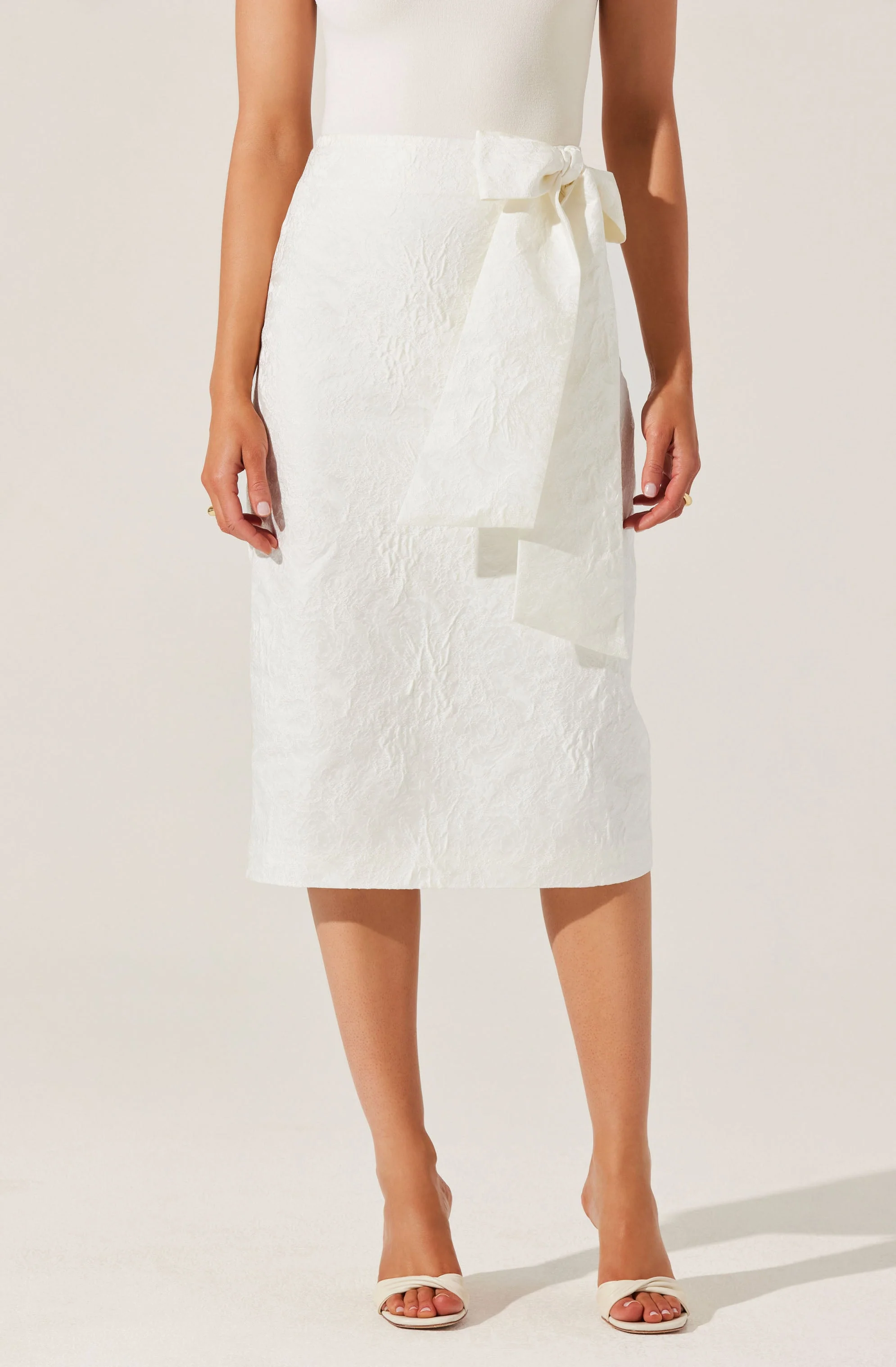 Jazmine Floral Jacquard Midi Skirt