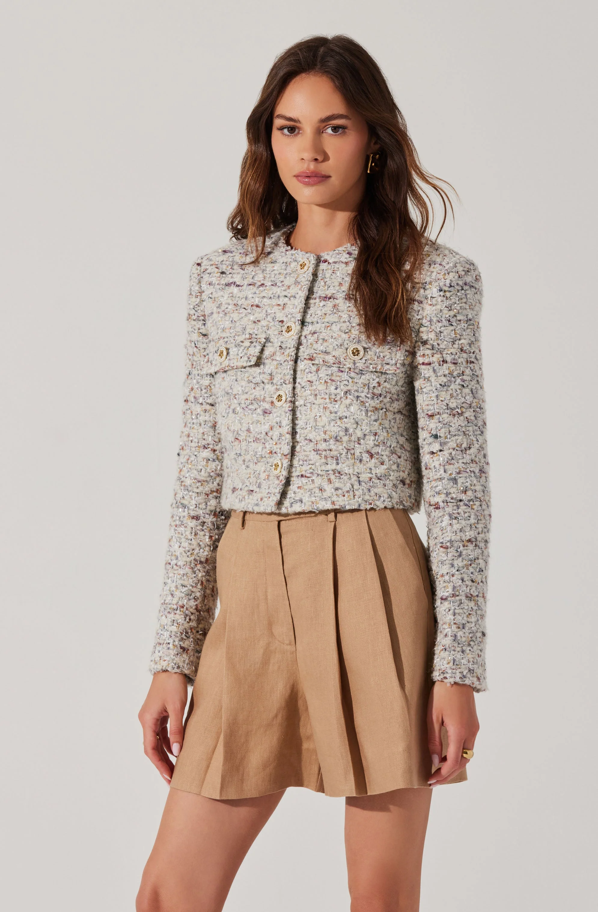 Covina Cropped Tweed Jacket