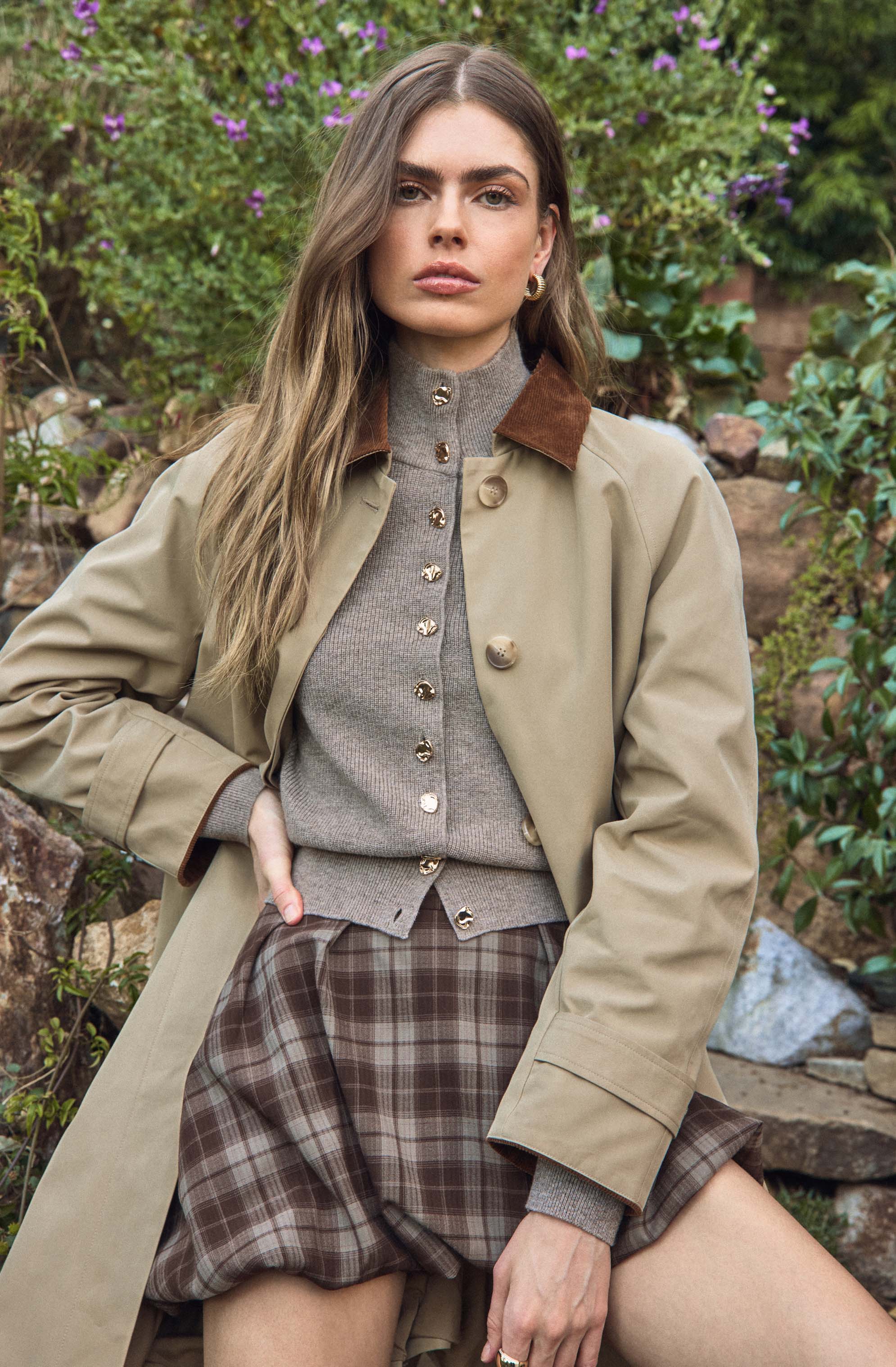 Tawni Mock Turtleneck Cardigan