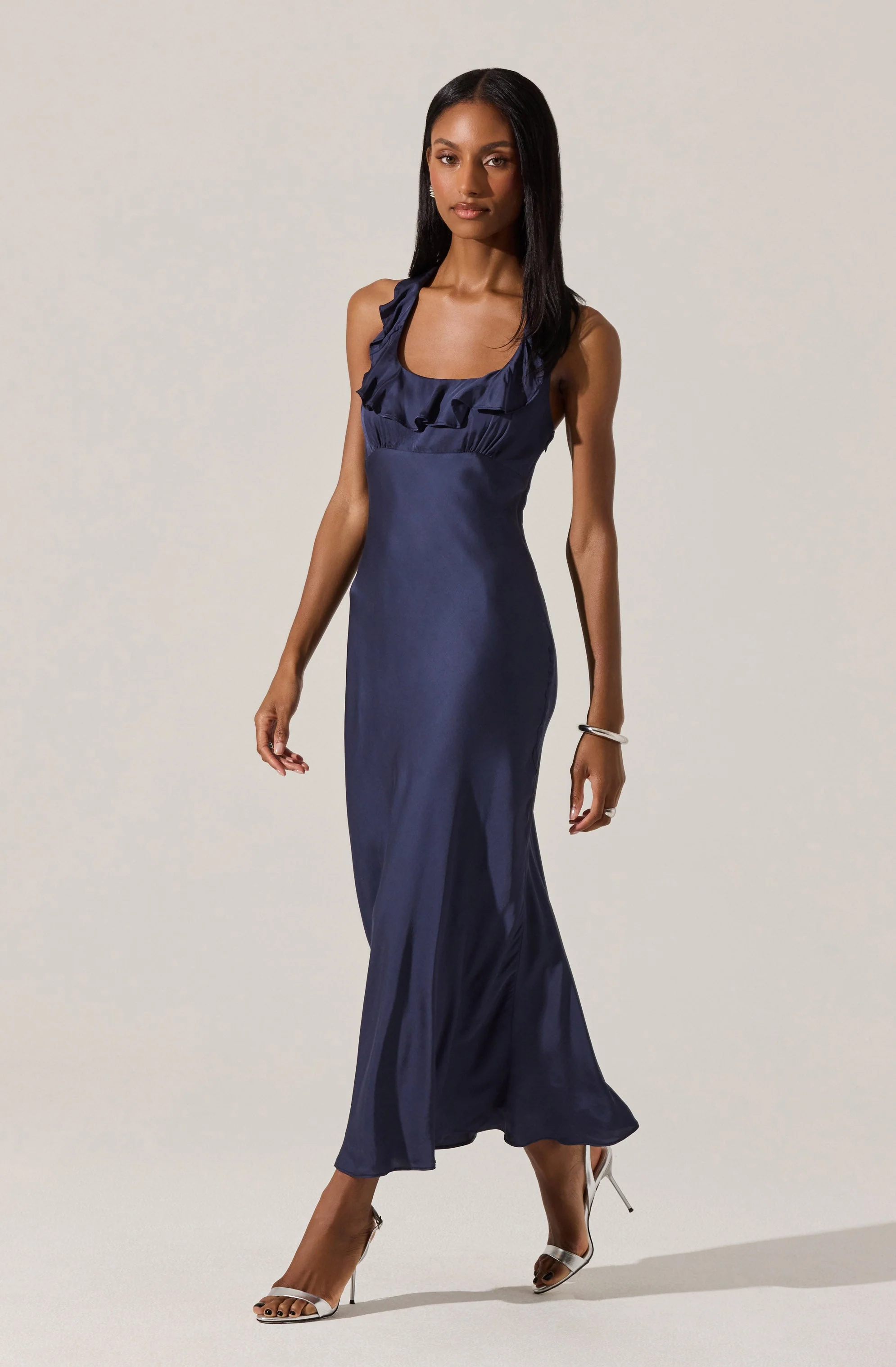 Morrigan Ruffle Trim Halter Dress