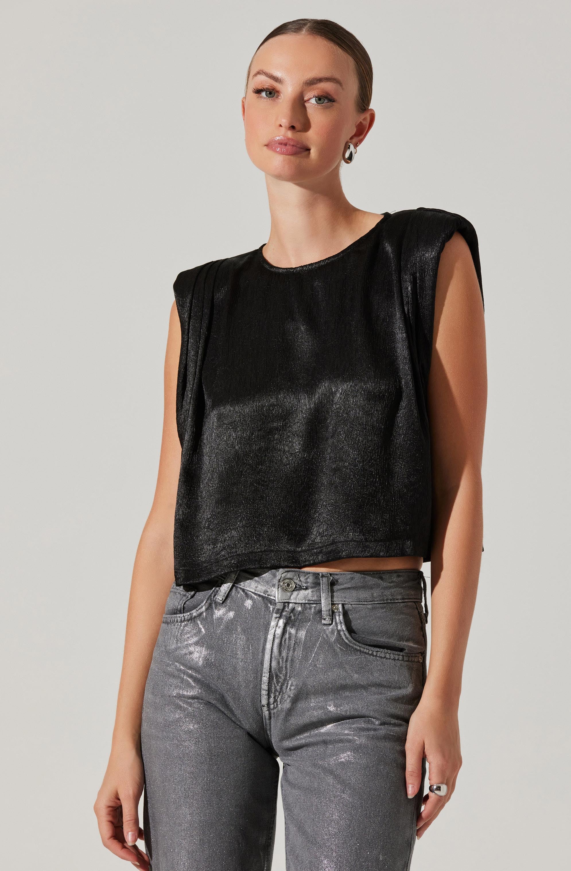 Isola Boxy Shoulder Pad Top
