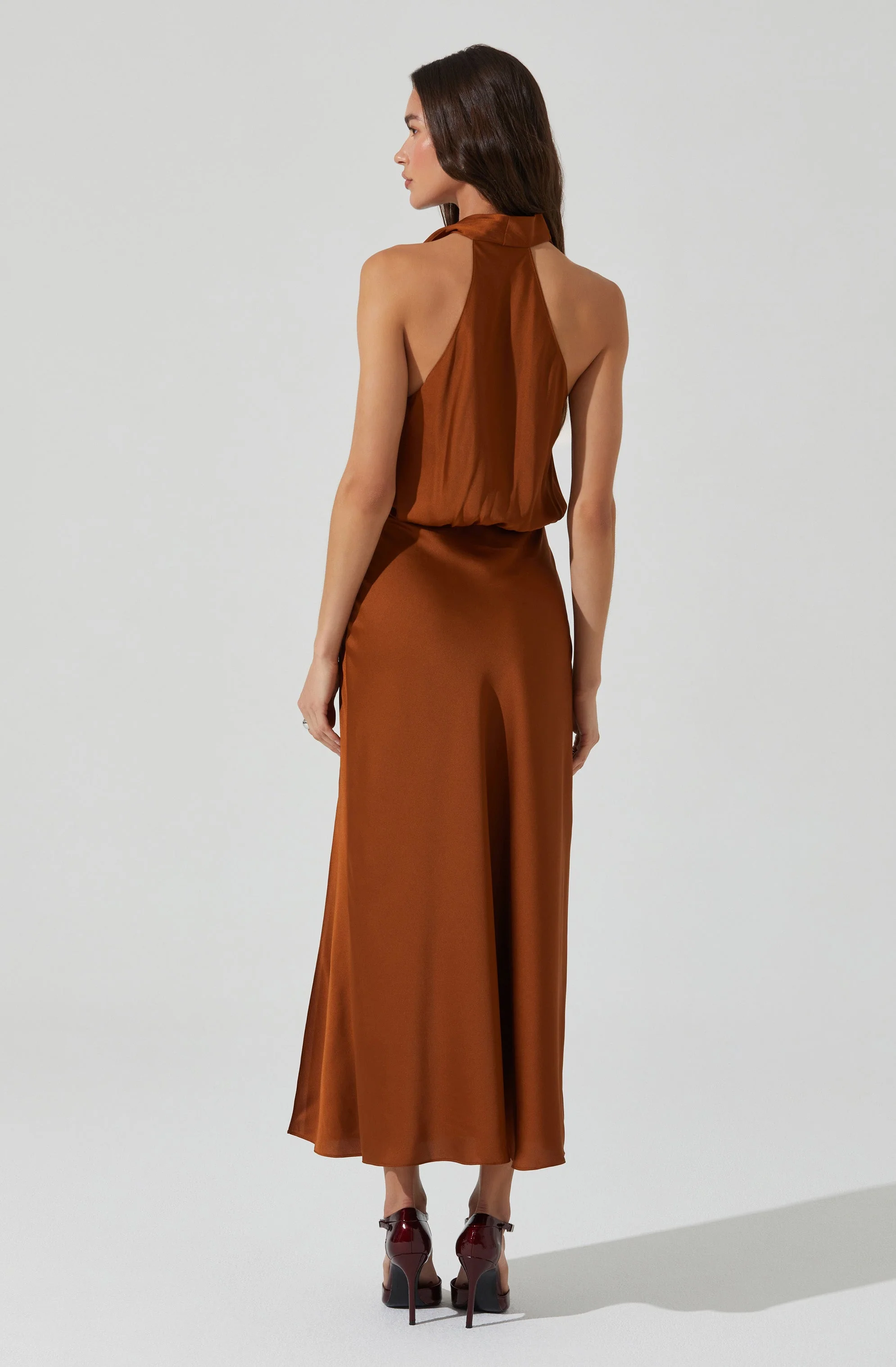 Jelyn Satin Midi Dress