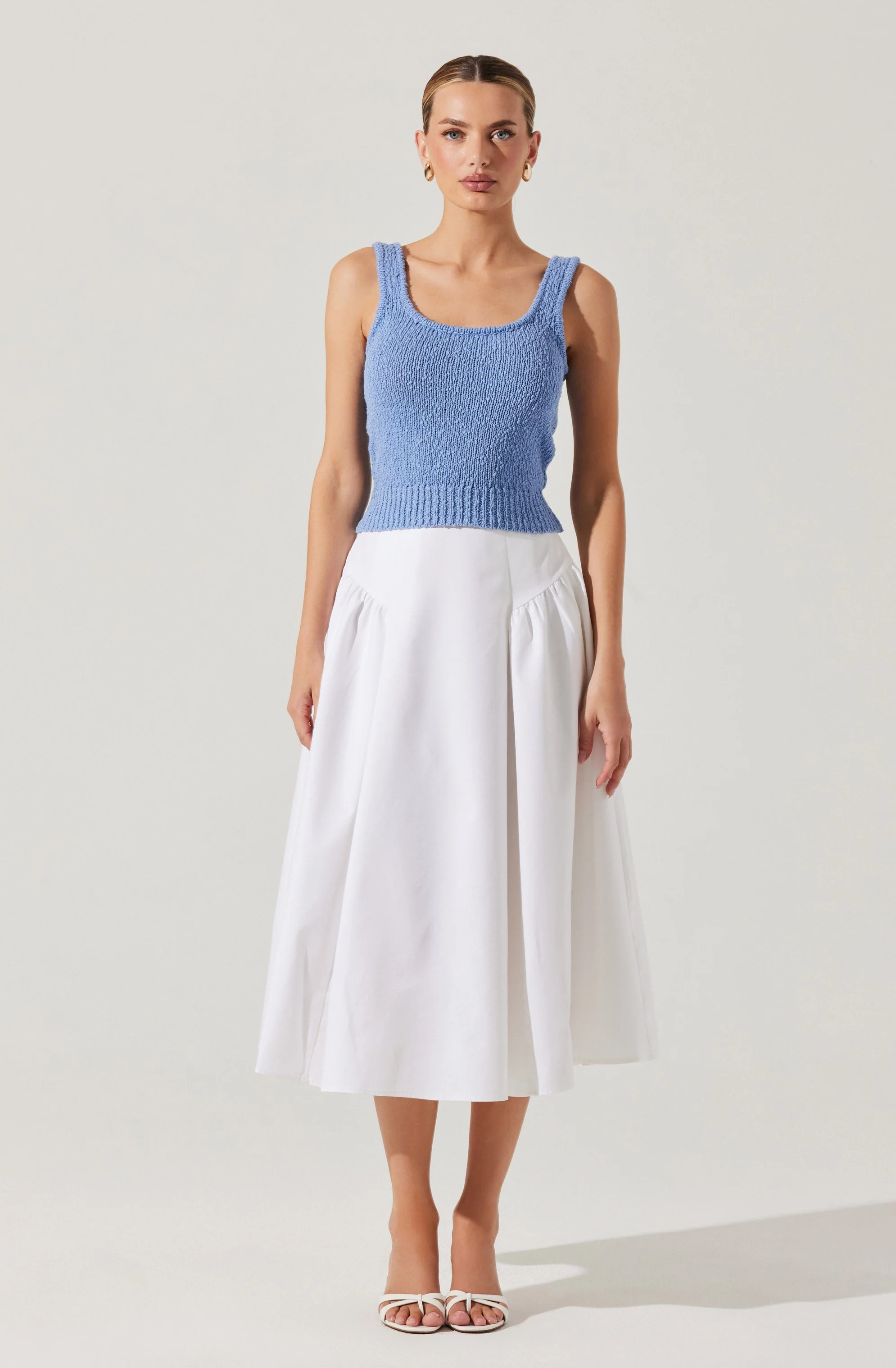 Laila Ruched Detail Midi Skirt