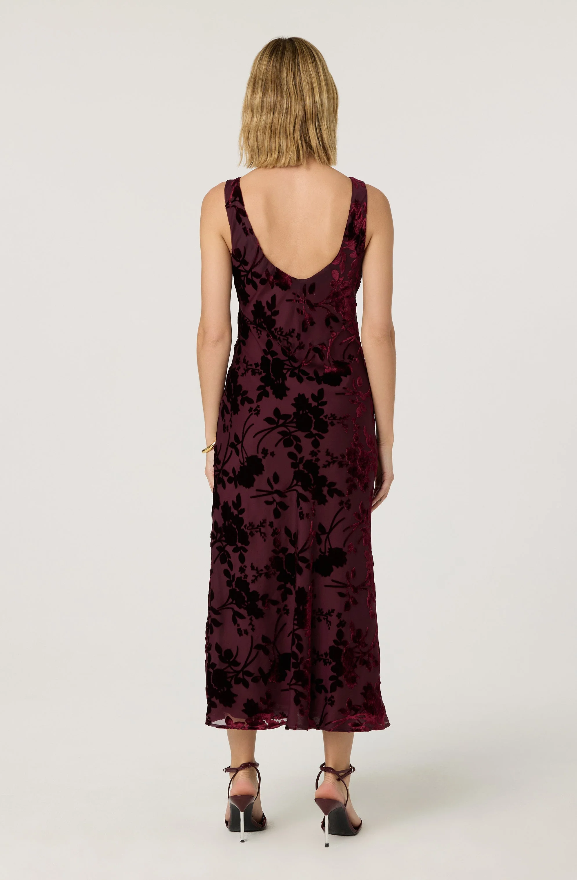 Floris Burnout Floral Maxi Dress