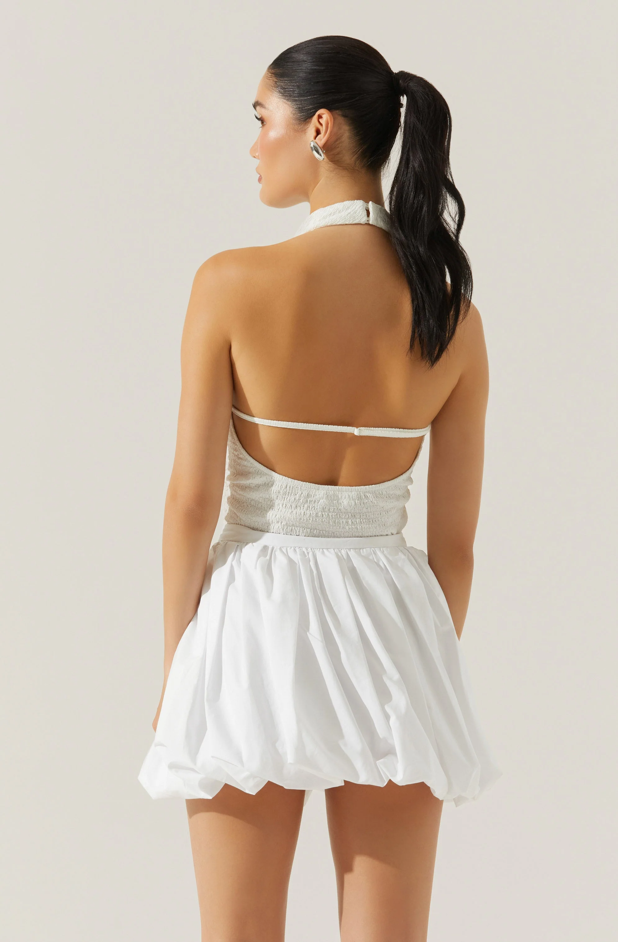 Gwyneth Textured Halter Neck Top