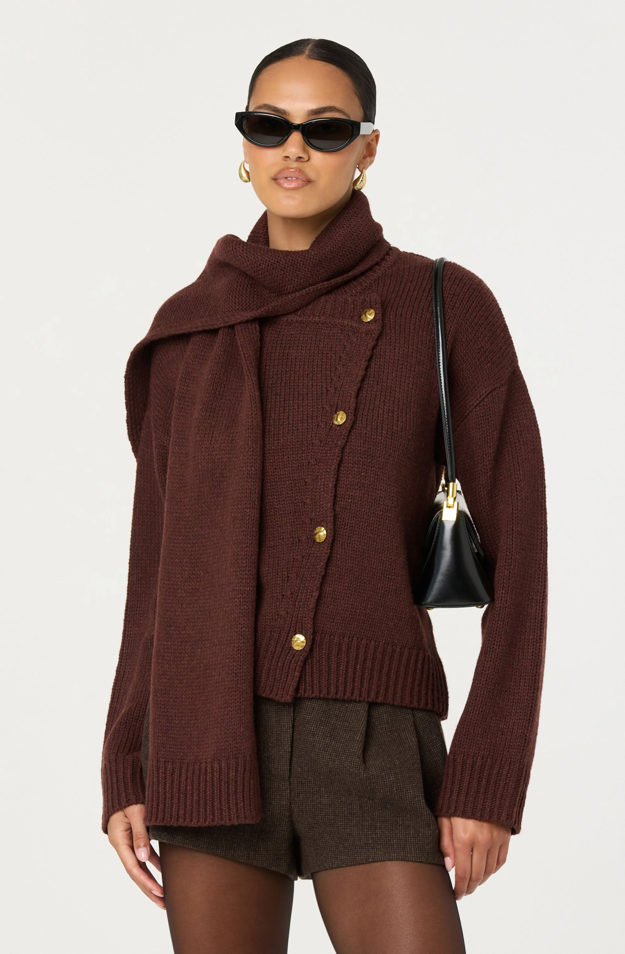 Jackeline Asymmetrical Scarf Cardigan