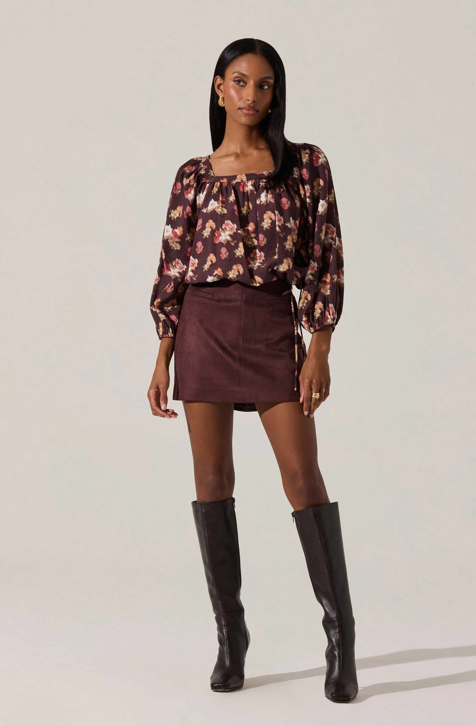 Laudine Faux Suede Mini Skirt