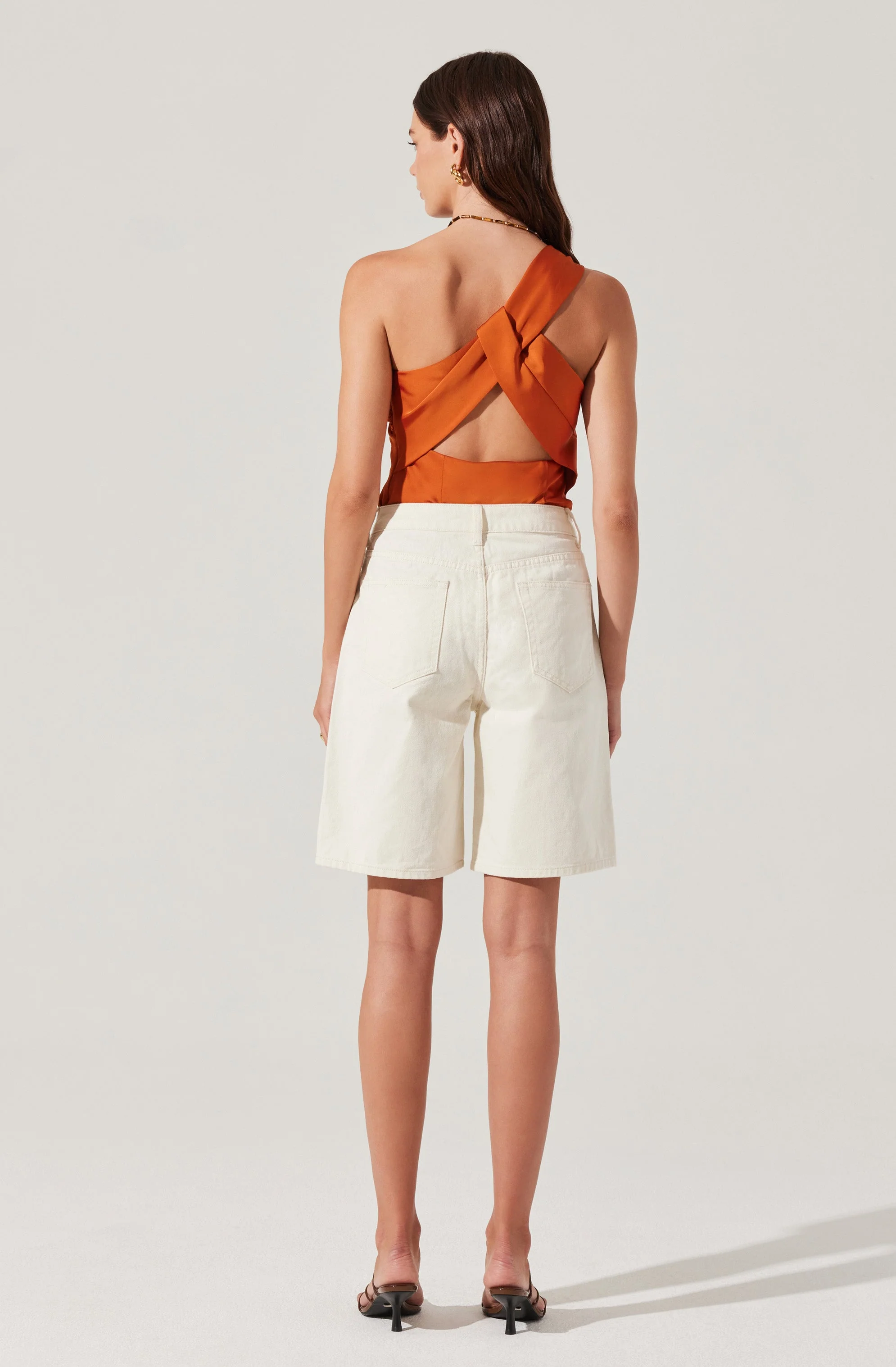 Francis Satin One Shoulder Top