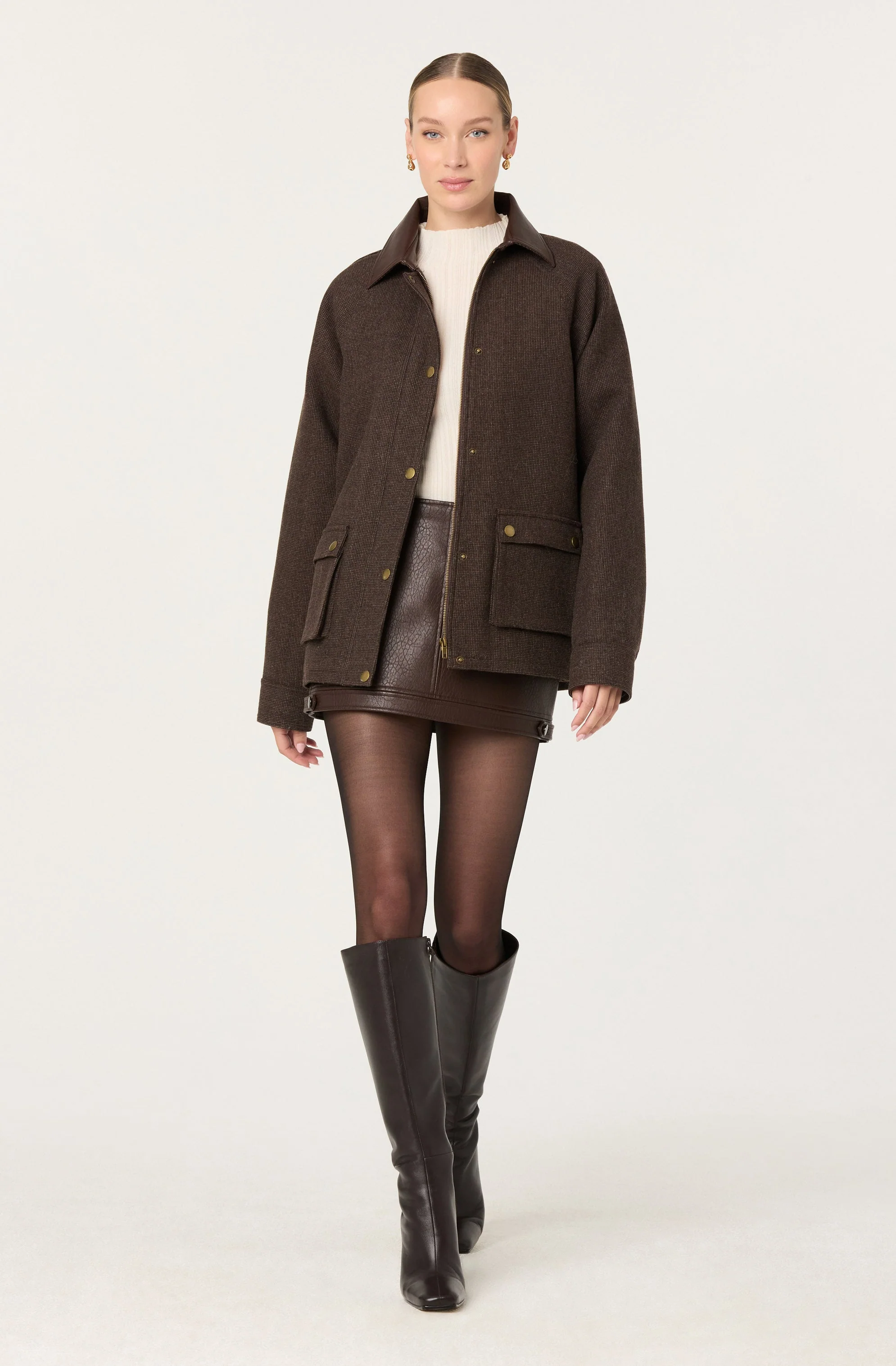 Rylan Contrast Wool Blend Jacket