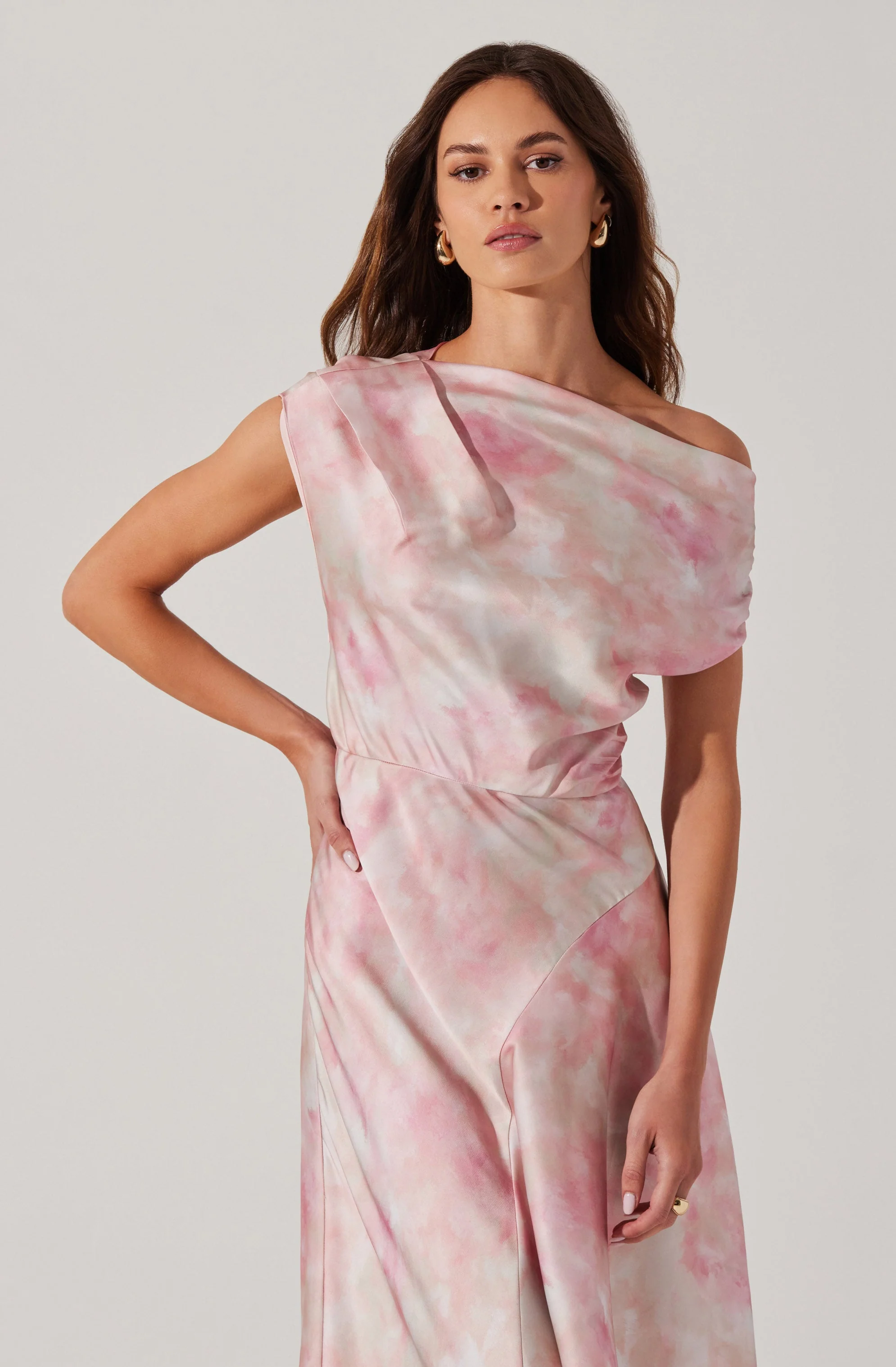 Mairyn Tie Dye Satin Dress