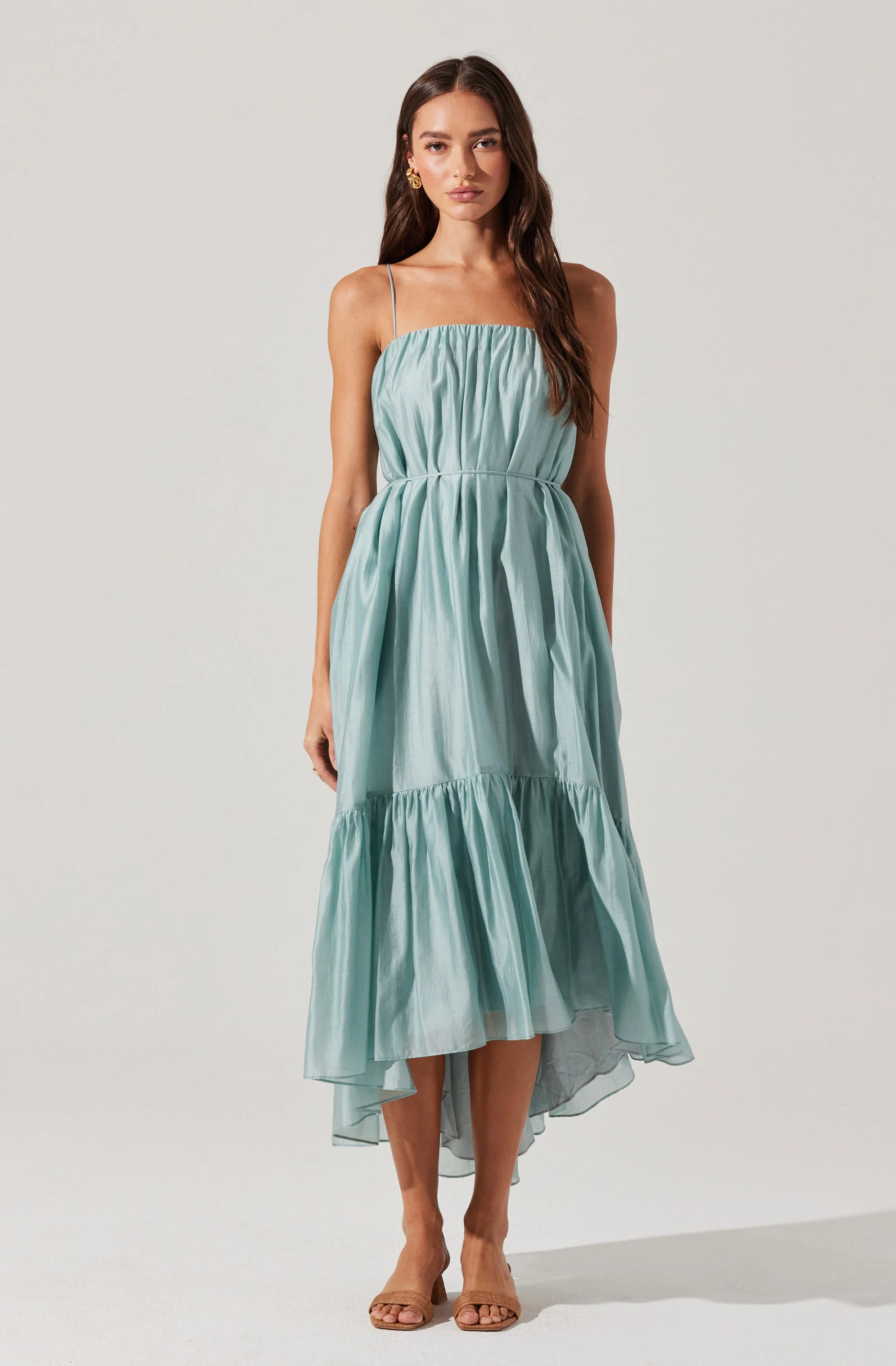 Elisha Tiered High-Low Maxi Dress