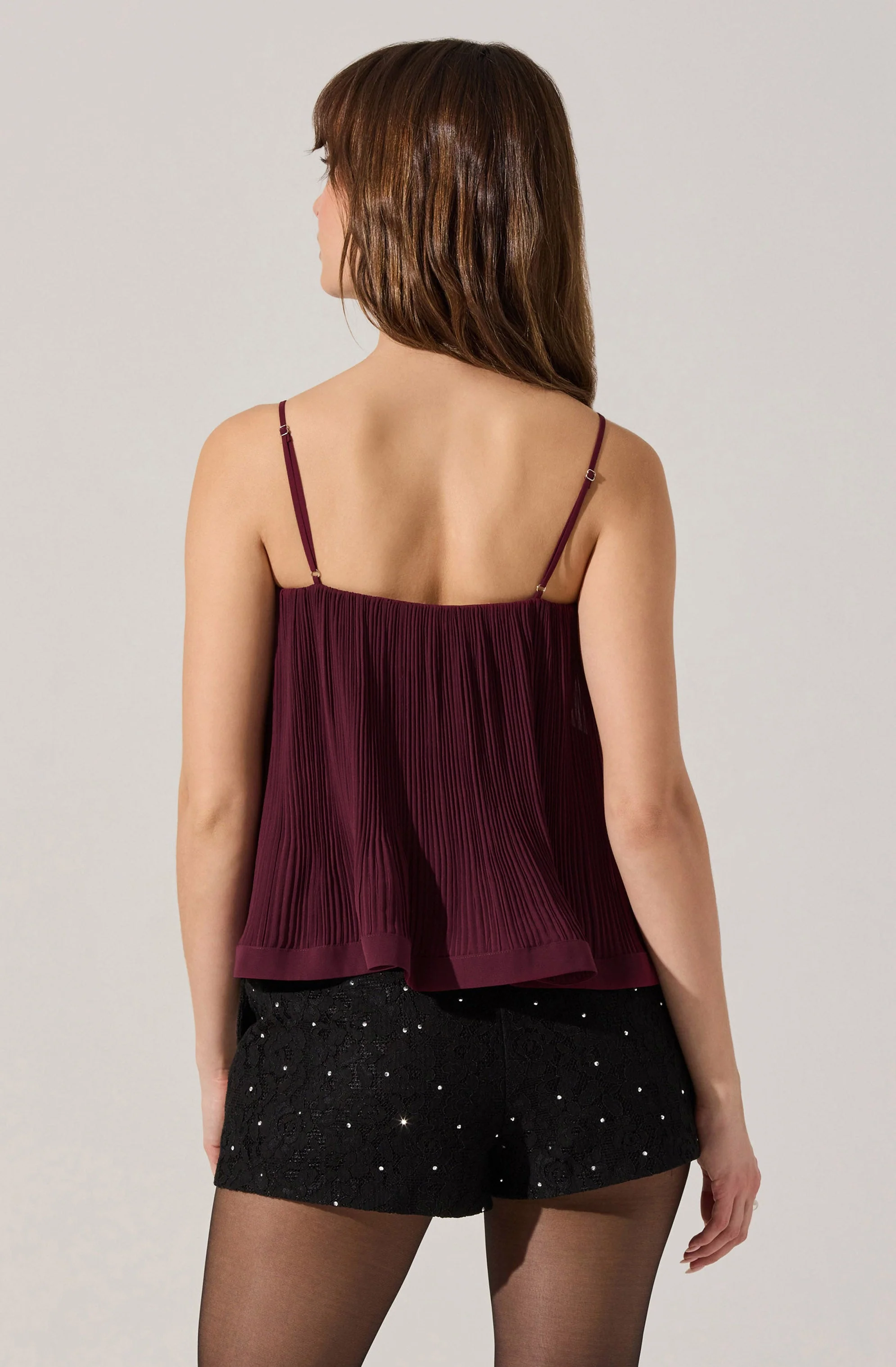 Marisa Pleated Trapeze Top