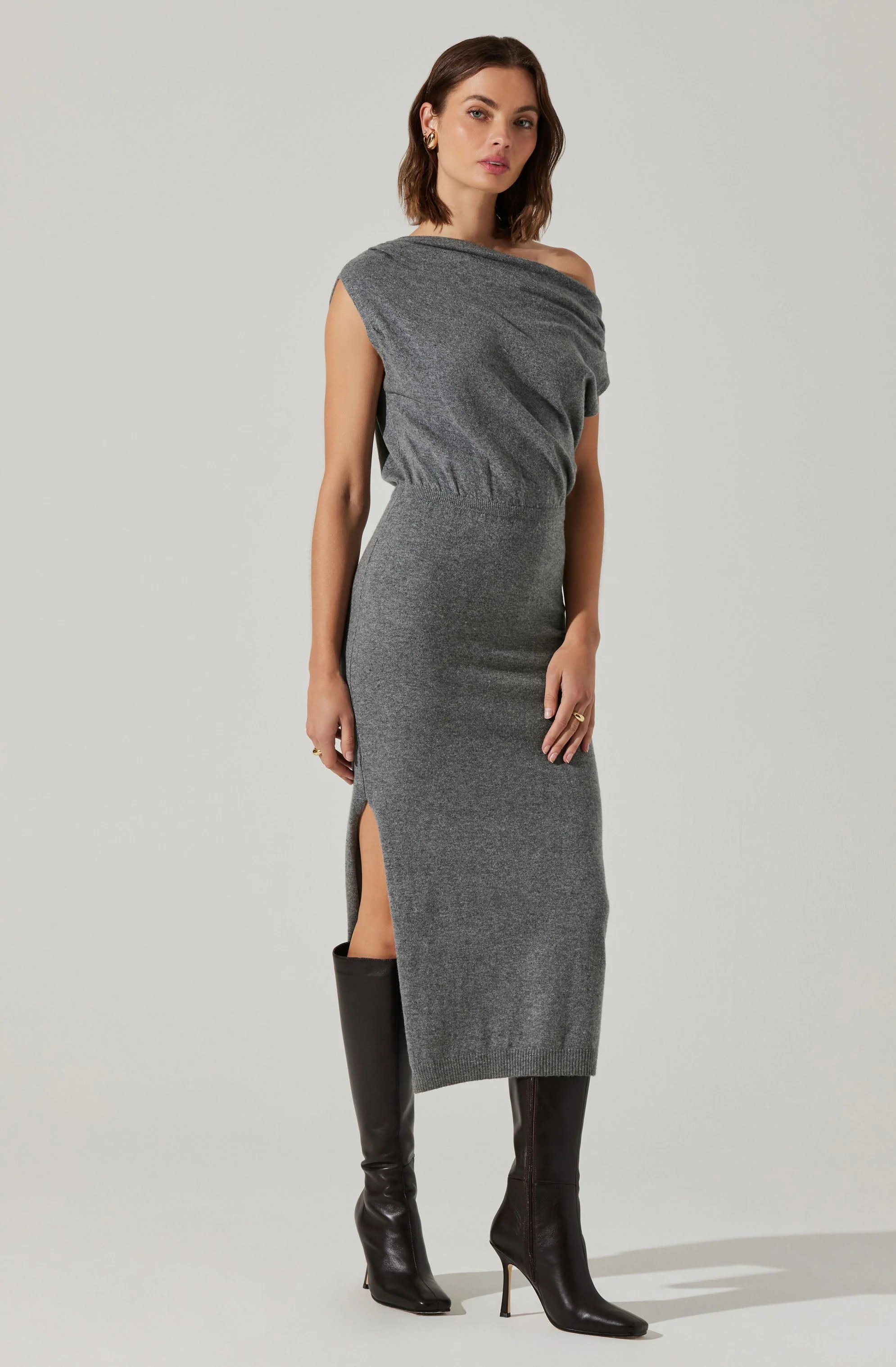 Val One Shoulder Sweater Dress