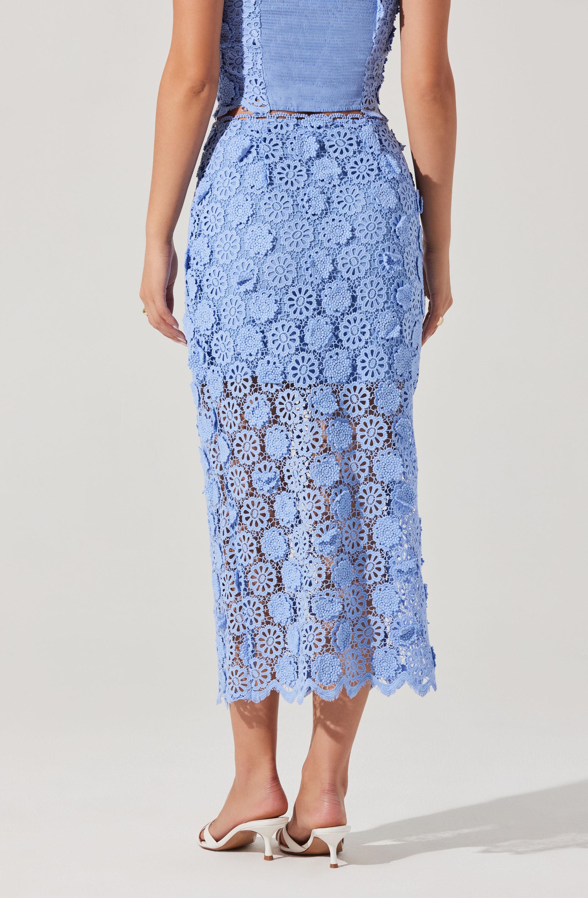 Jonae Crochet Lace Midi Skirt