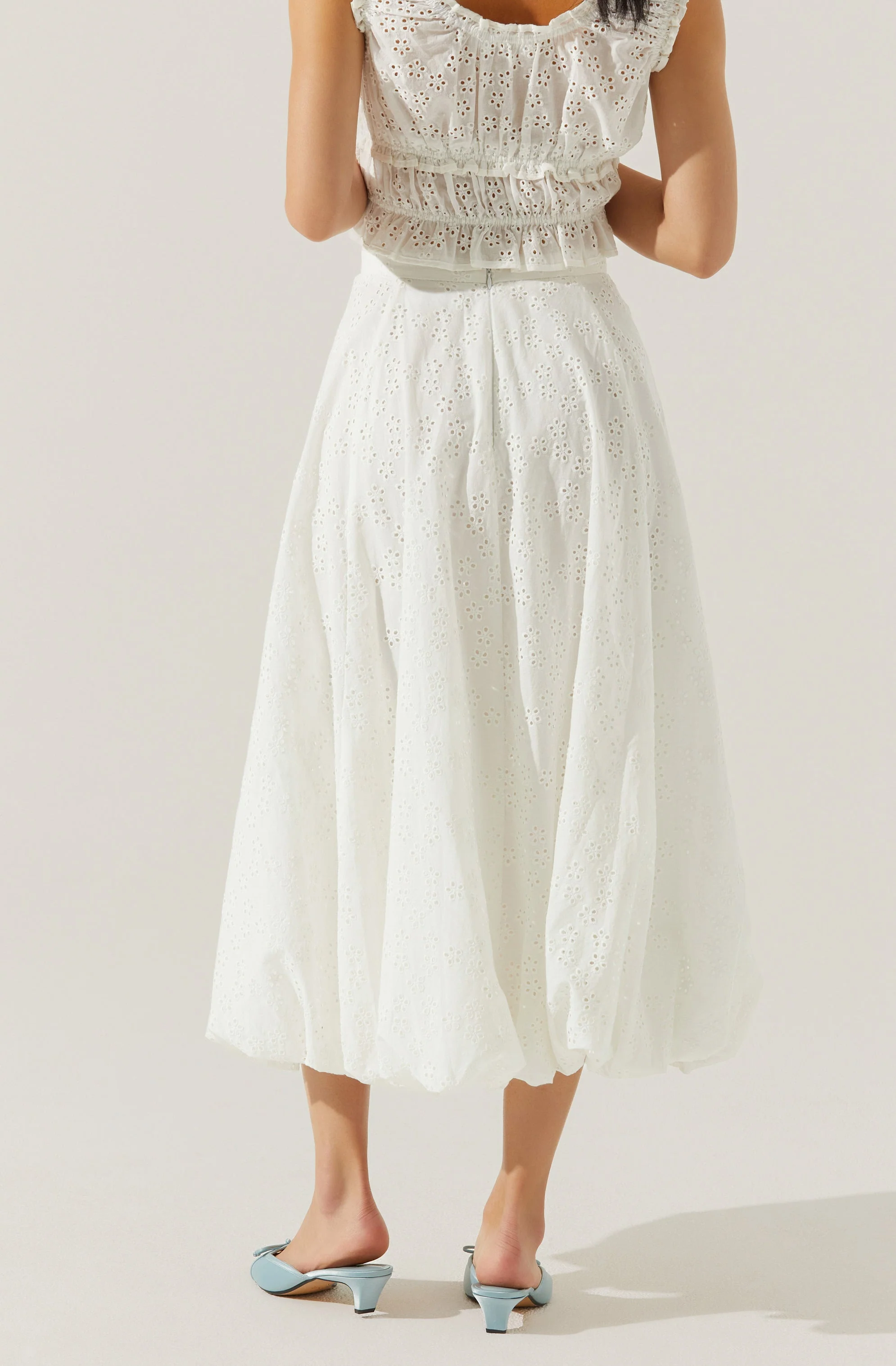 Kissel Eyelet Bubble Maxi Skirt