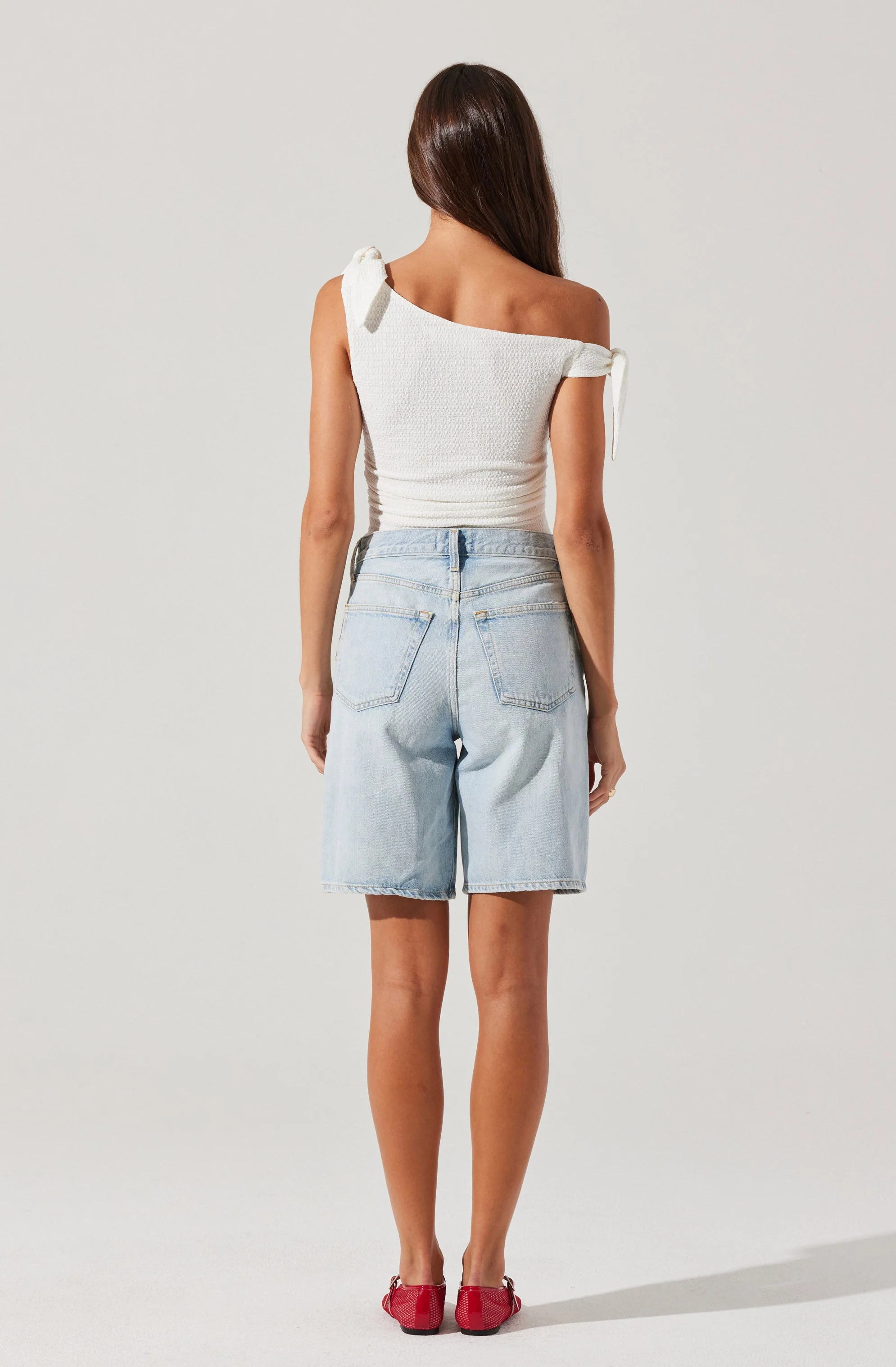 Lora Textured Off Shoulder Top