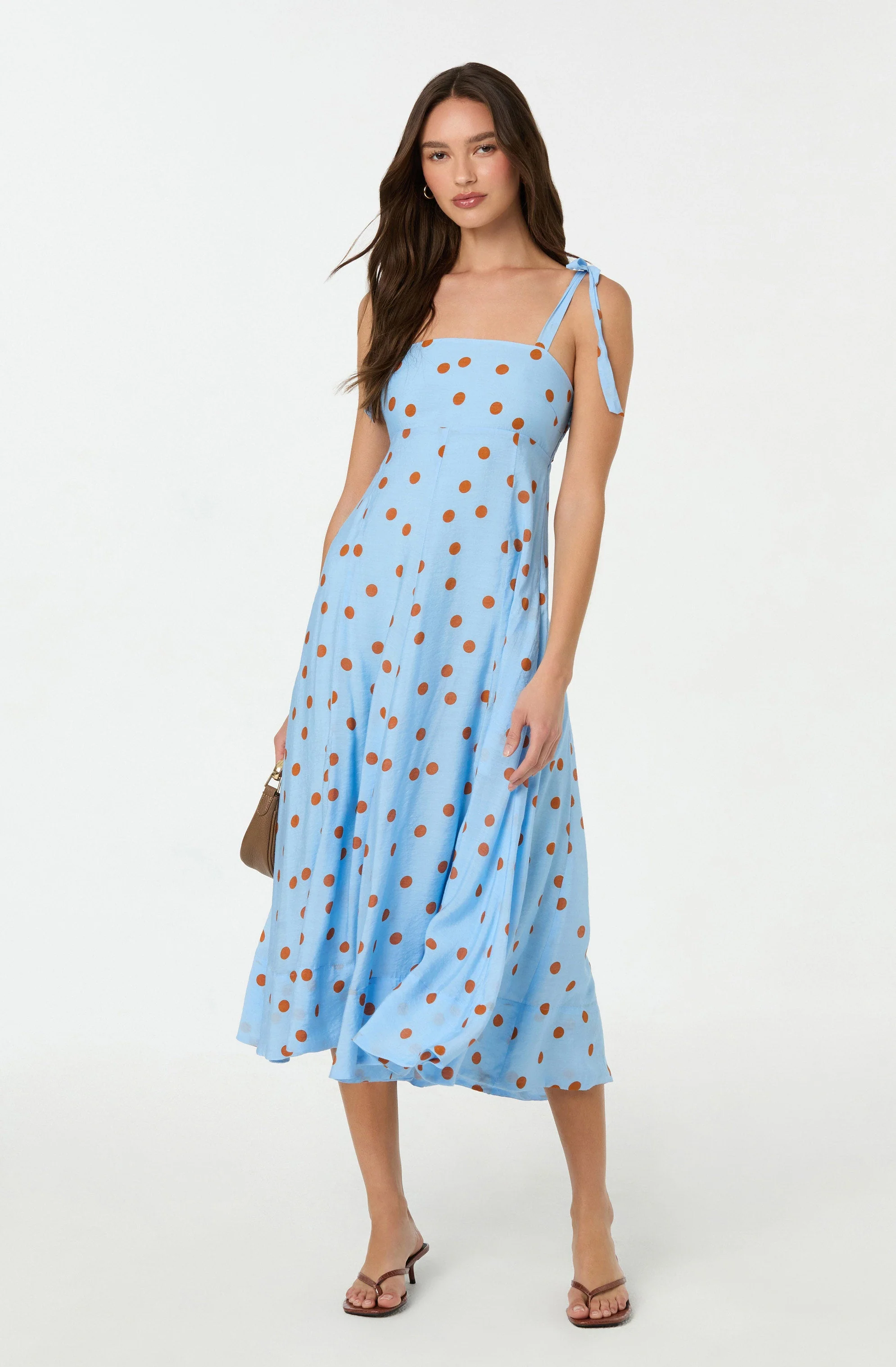 Lilliana Polka Dot Midi Dress
