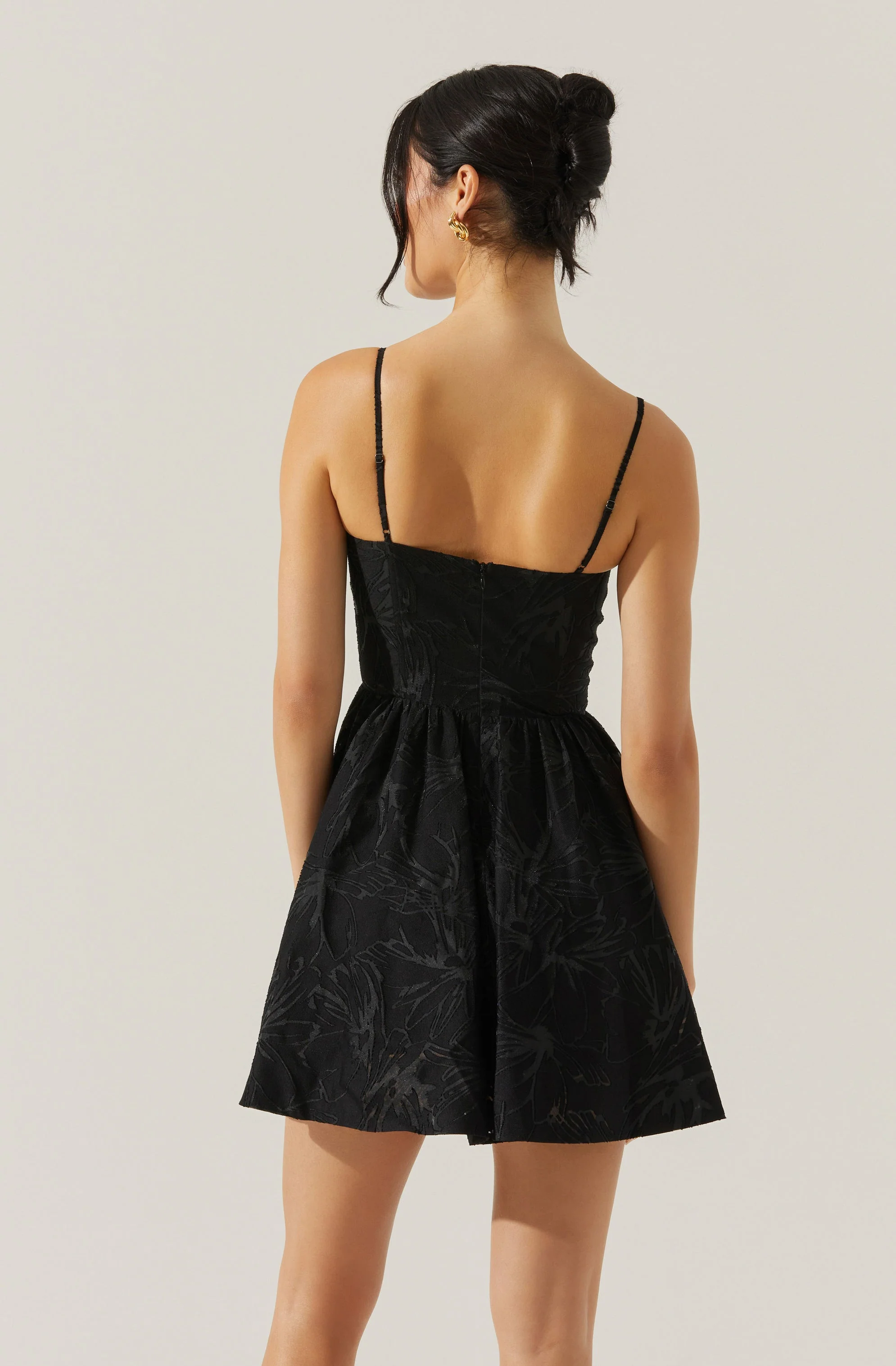 Linelly Jacquard Bustier Skater Dress