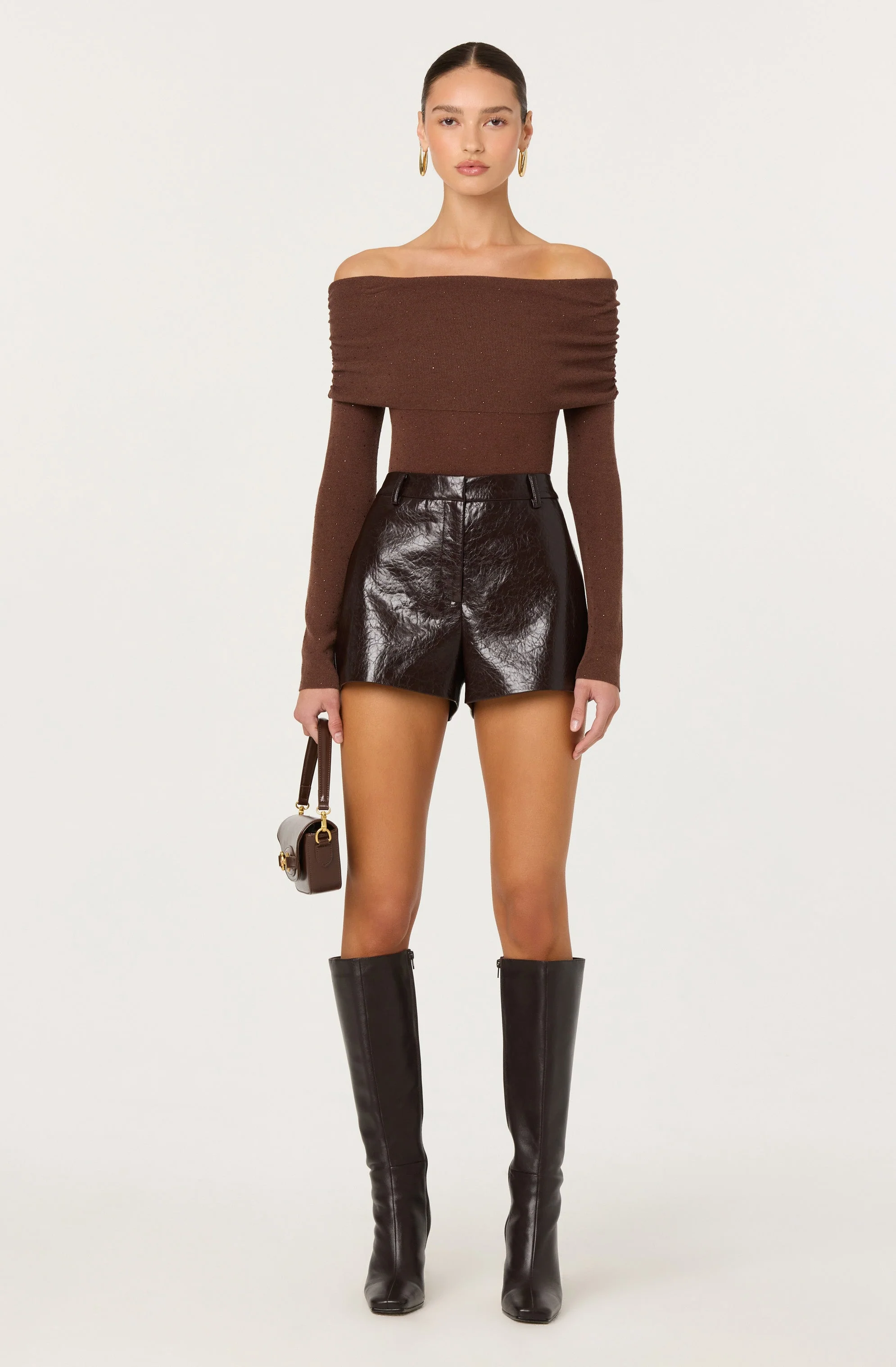 Wynn Faux Leather Shorts