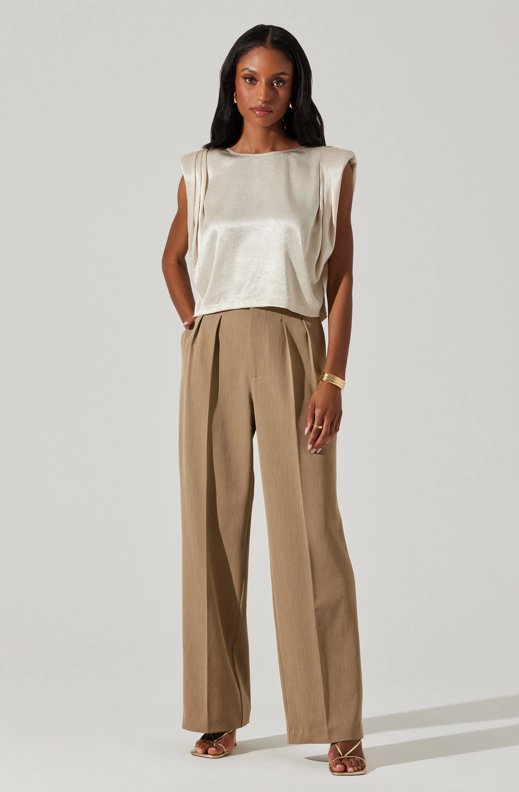 Isola Boxy Shoulder Pad Top