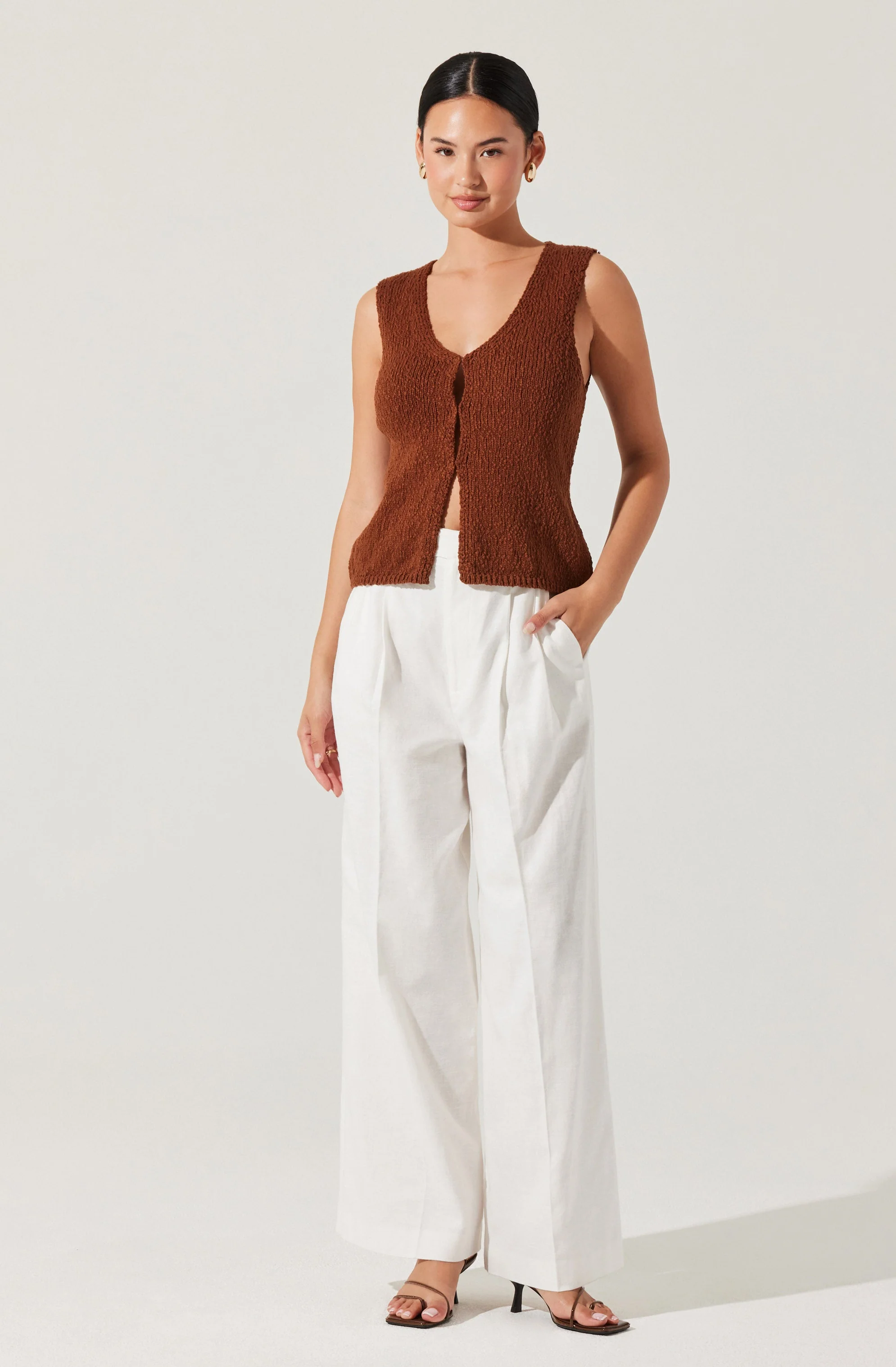 Taimi Crochet Sweater Vest