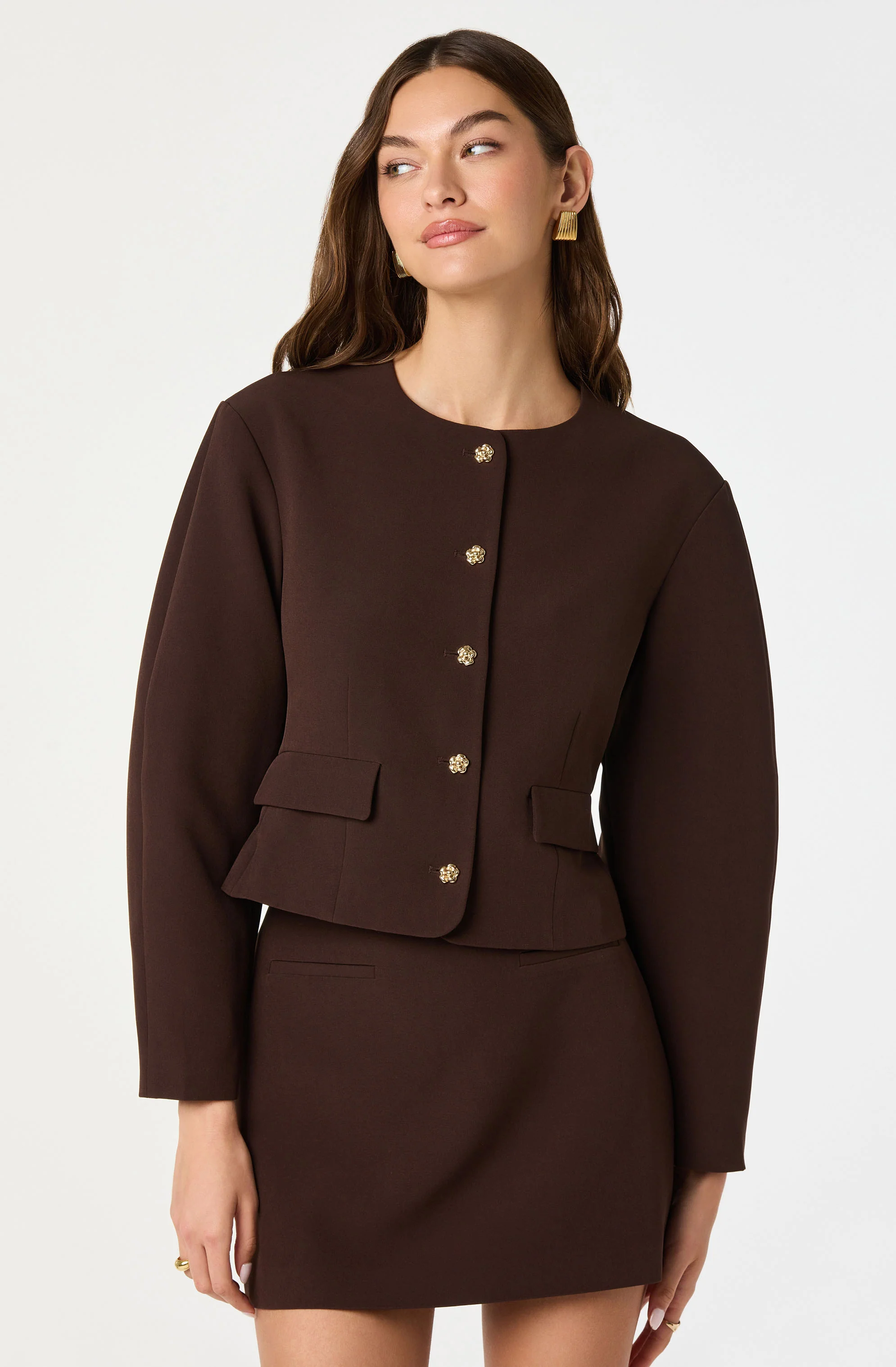 Collarless Tailored Blazer