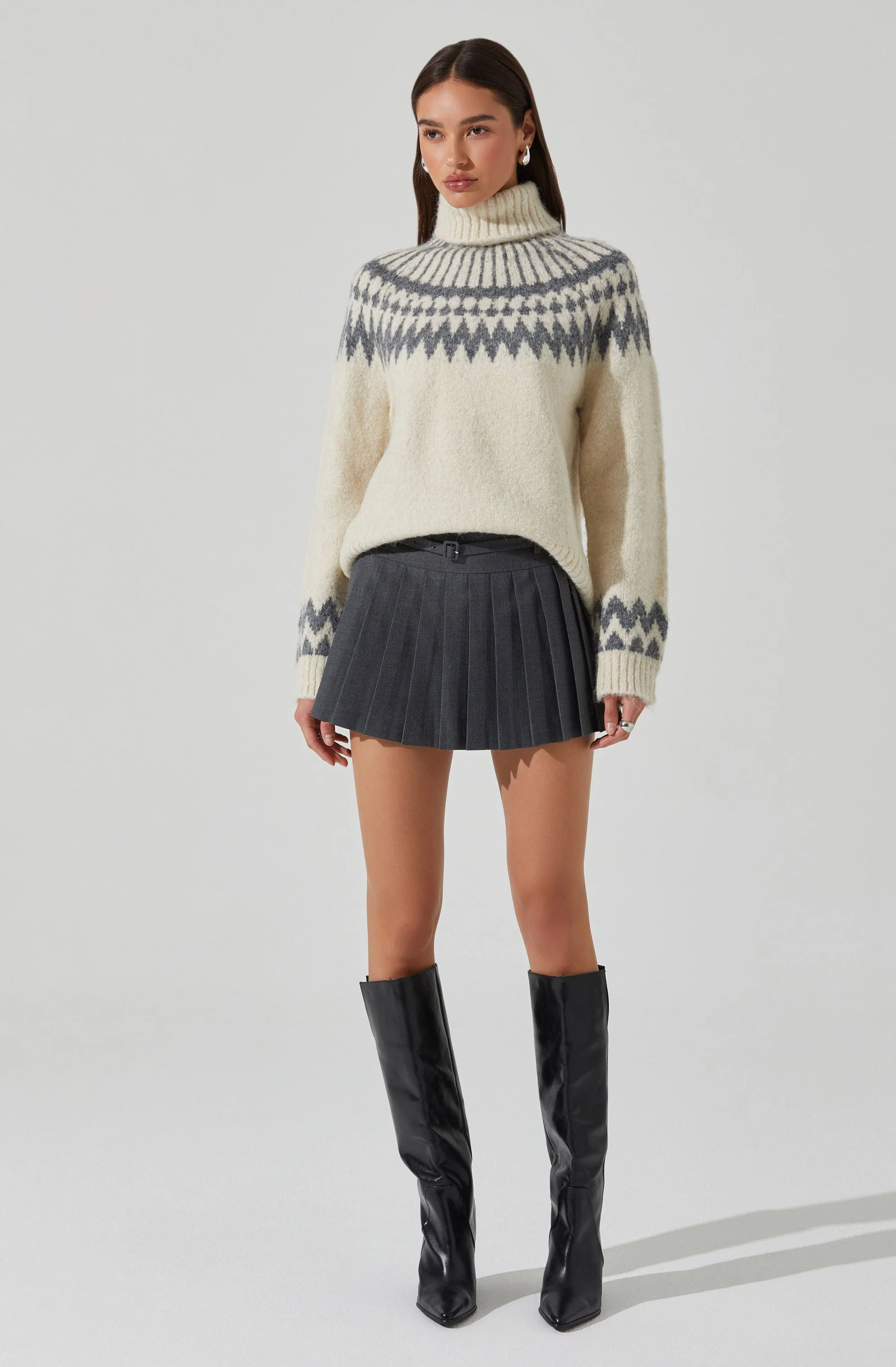 Leka Fair Isle Turtleneck Sweater