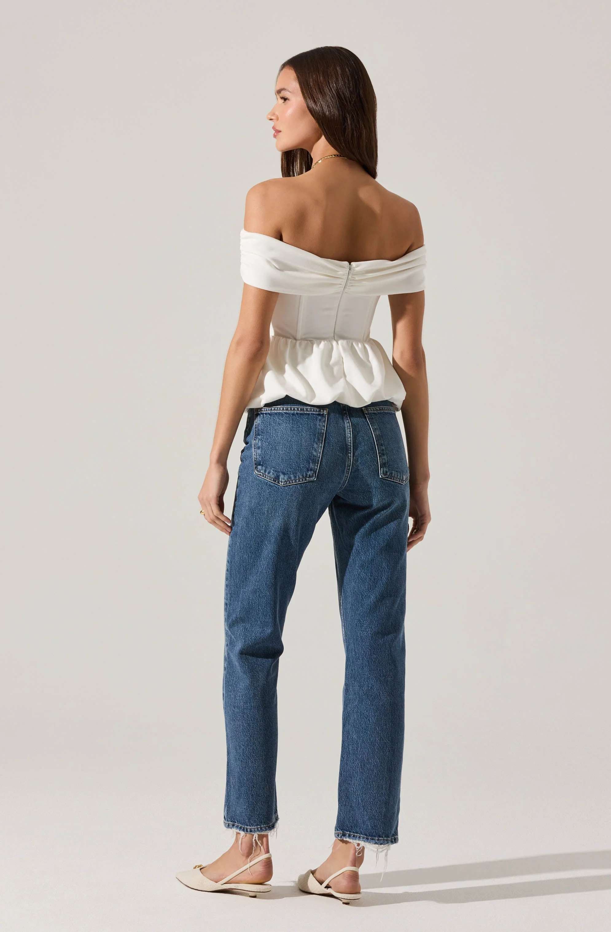 Tennille Off Shoulder Peplum Top