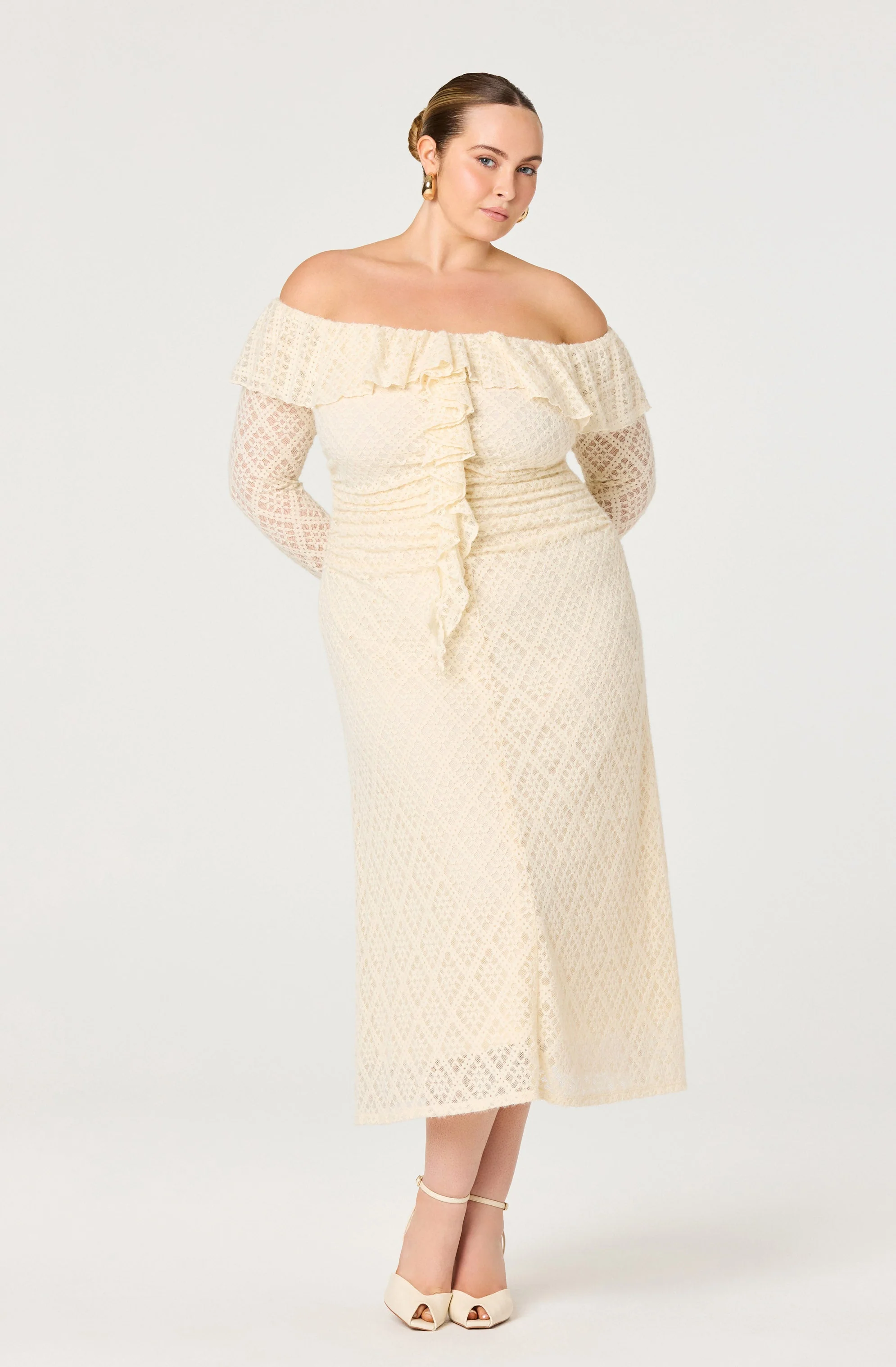 Dorian Ruffle Off Shoulder Dress