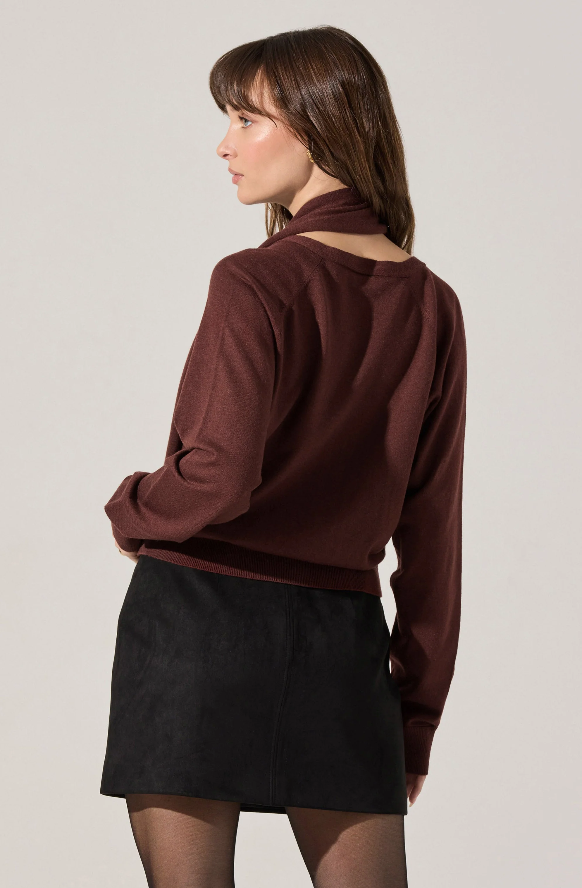 Silvana Cutout Scarf Sweater