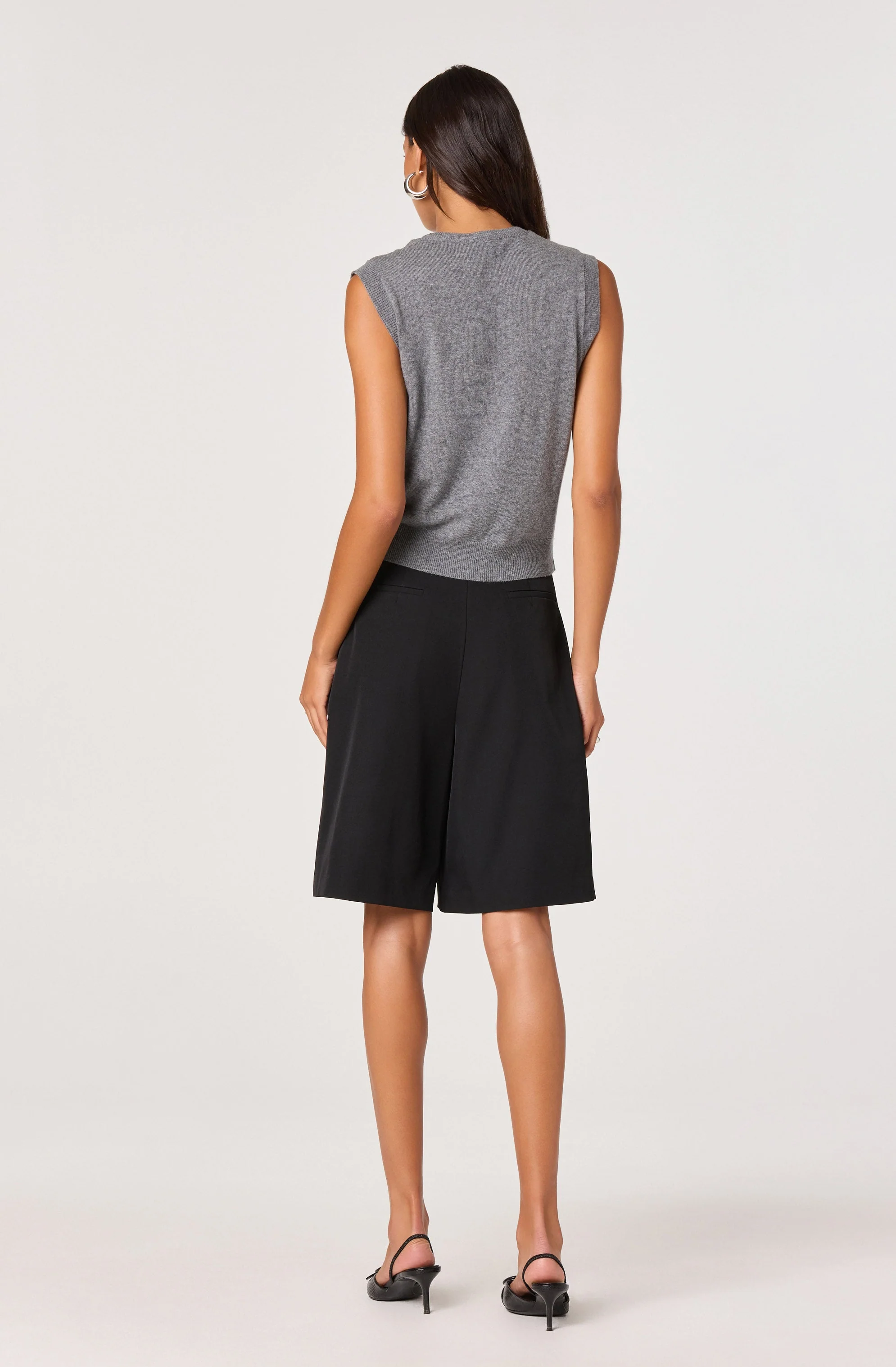 Pleat Front Tailored Bermuda Shorts