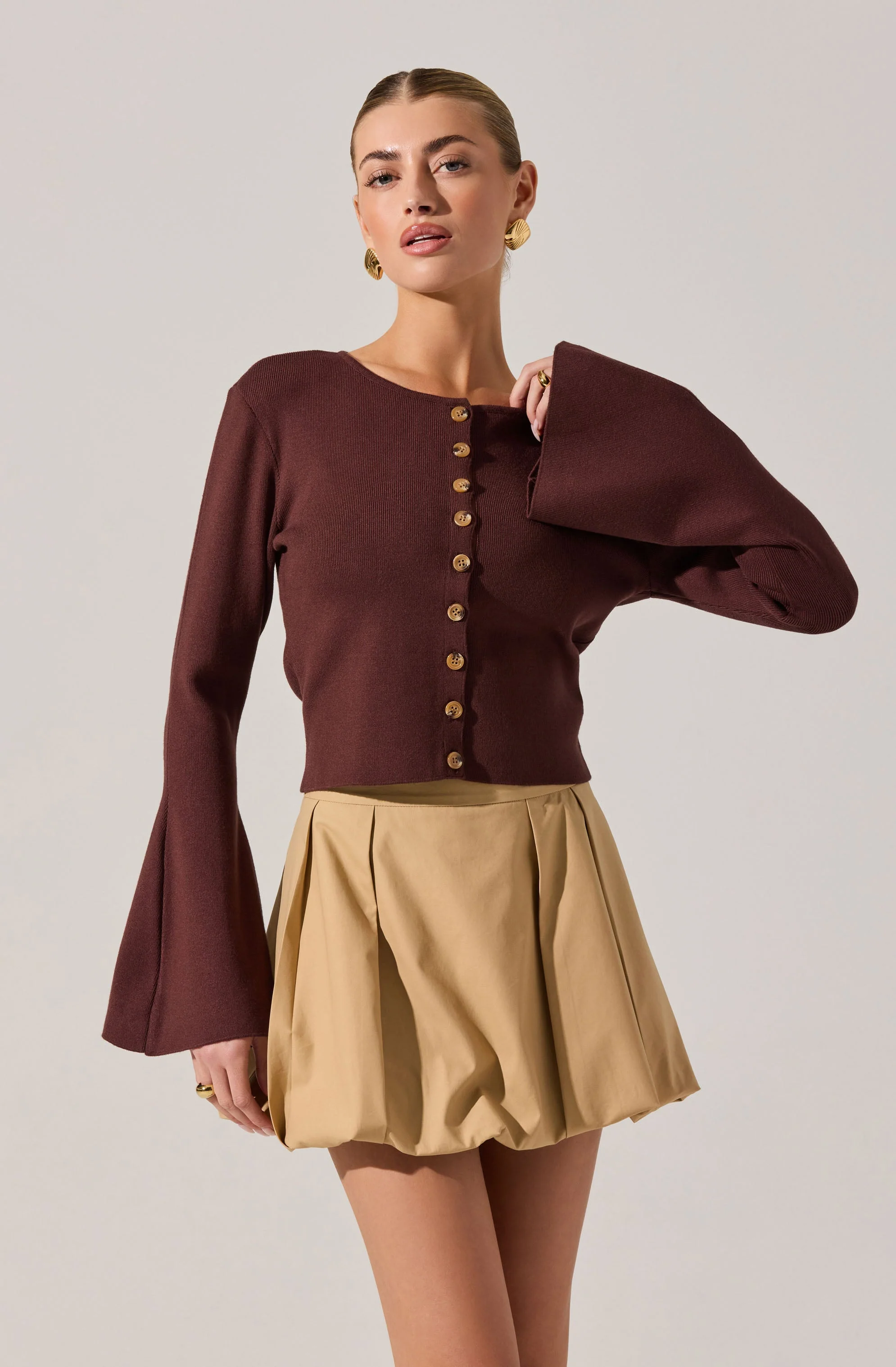 Nylah Bell Sleeve Cardigan