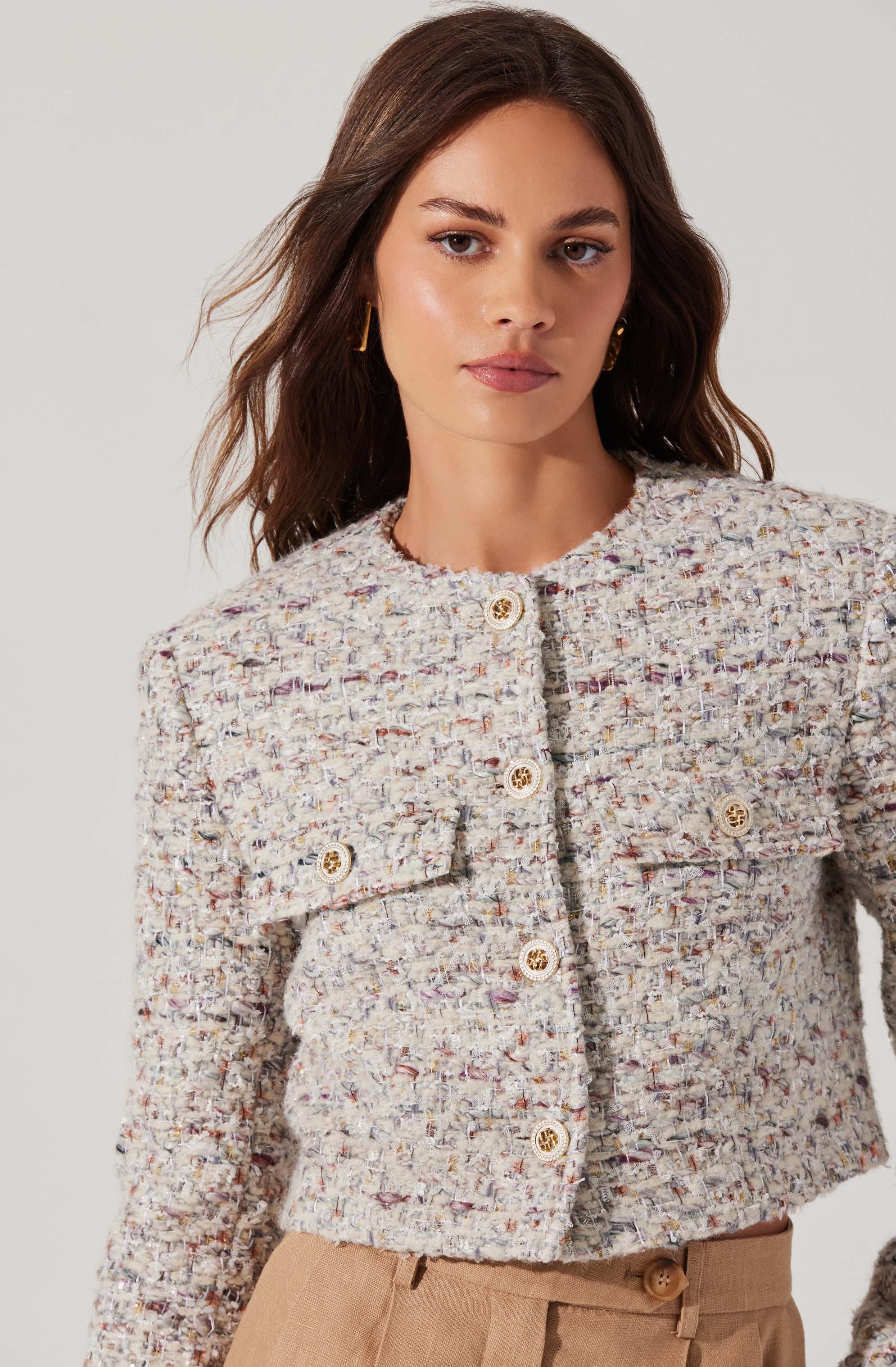 Covina Cropped Tweed Jacket