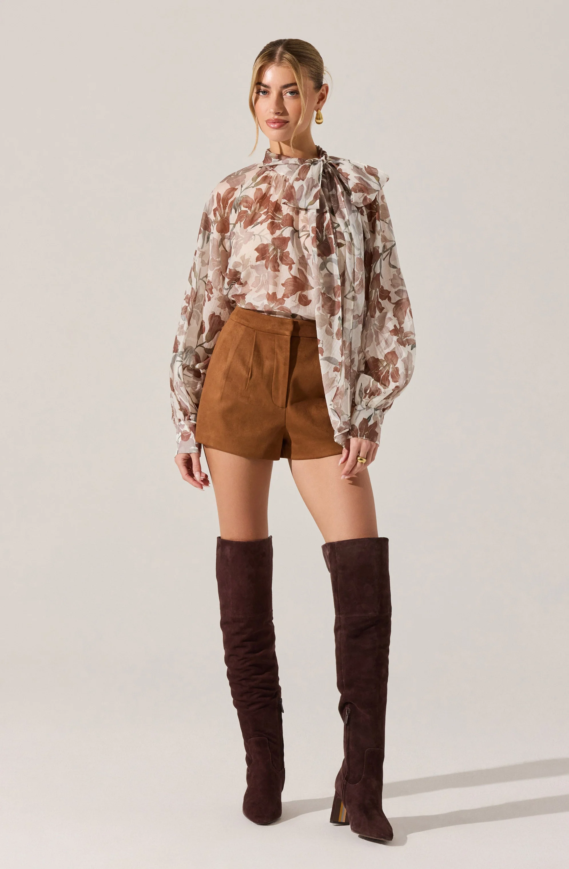 Cinthia Sheer Bow Tie Top